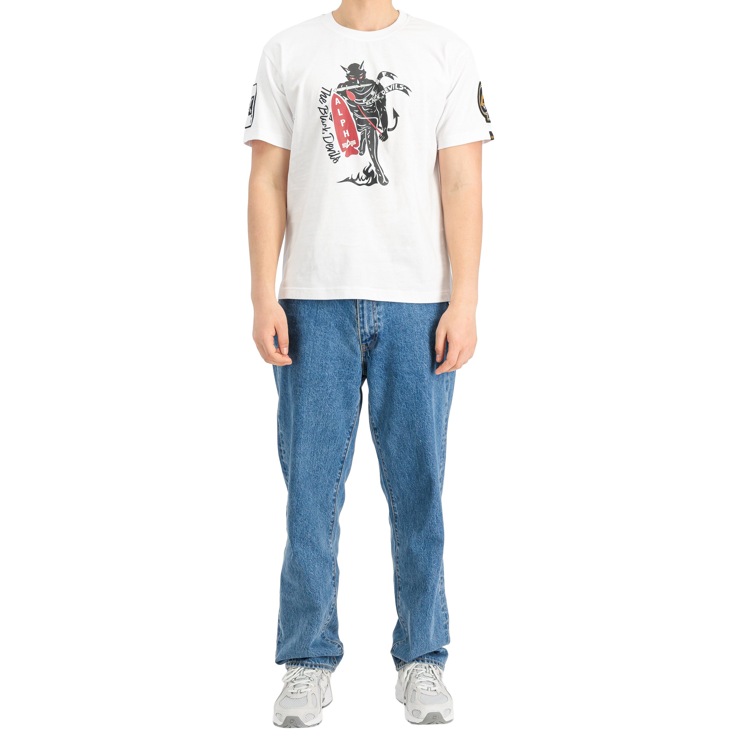 Koszulka T-shirt Alpha Industries Black Devils - White