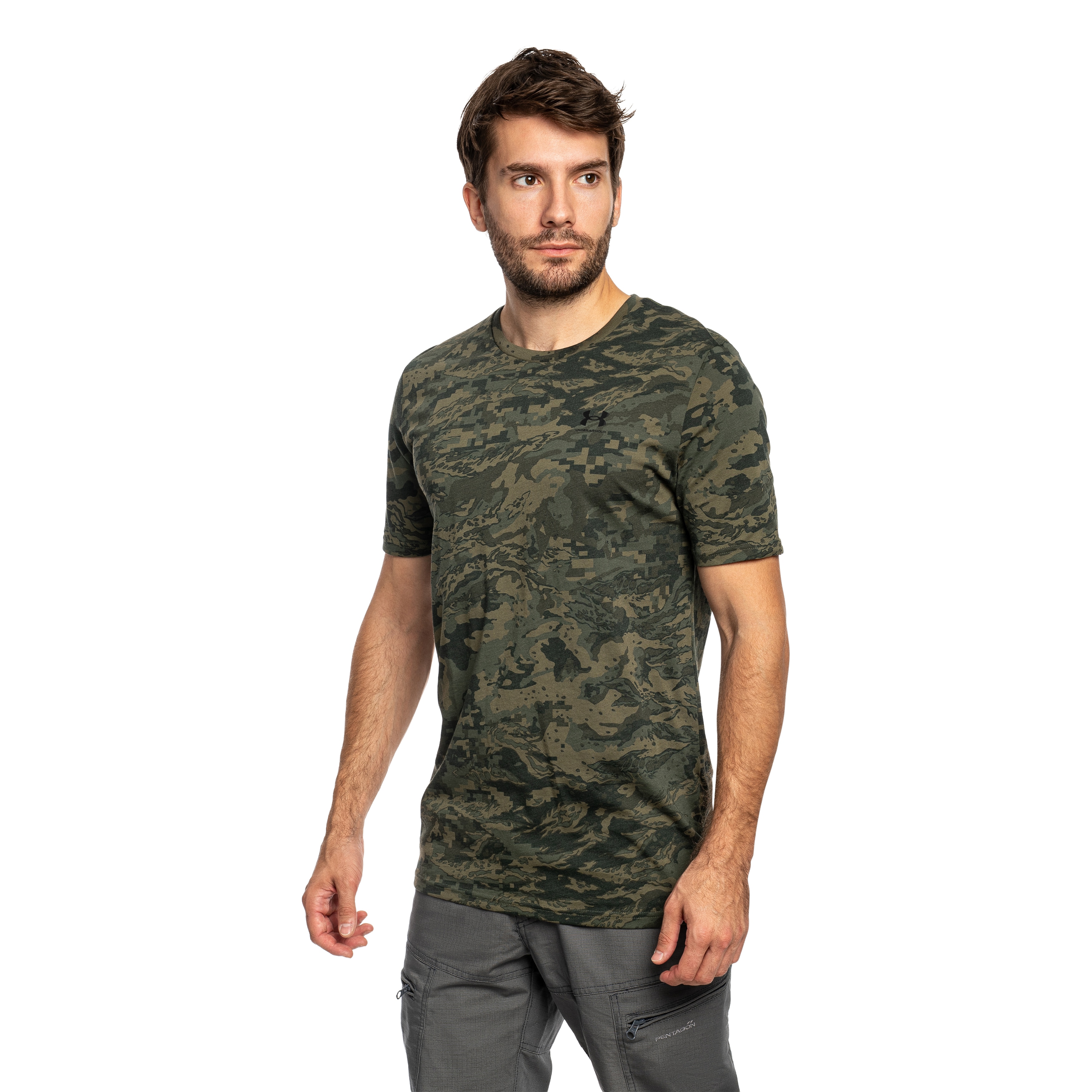 Koszulka T-shirt Under Armour ABC Camo - Marine OD Green/Black