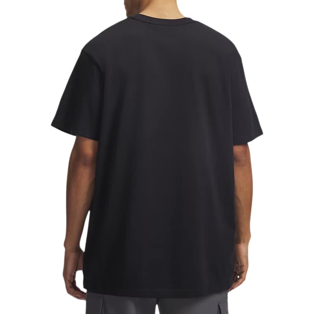 Koszulka T-shirt Under Armour Logo Embroidered Heavyweight - Black/White