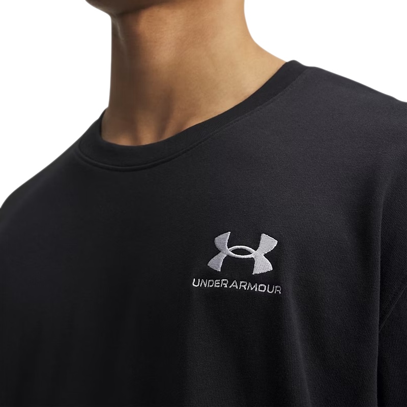 Koszulka T-shirt Under Armour Logo Embroidered Heavyweight - Black/White