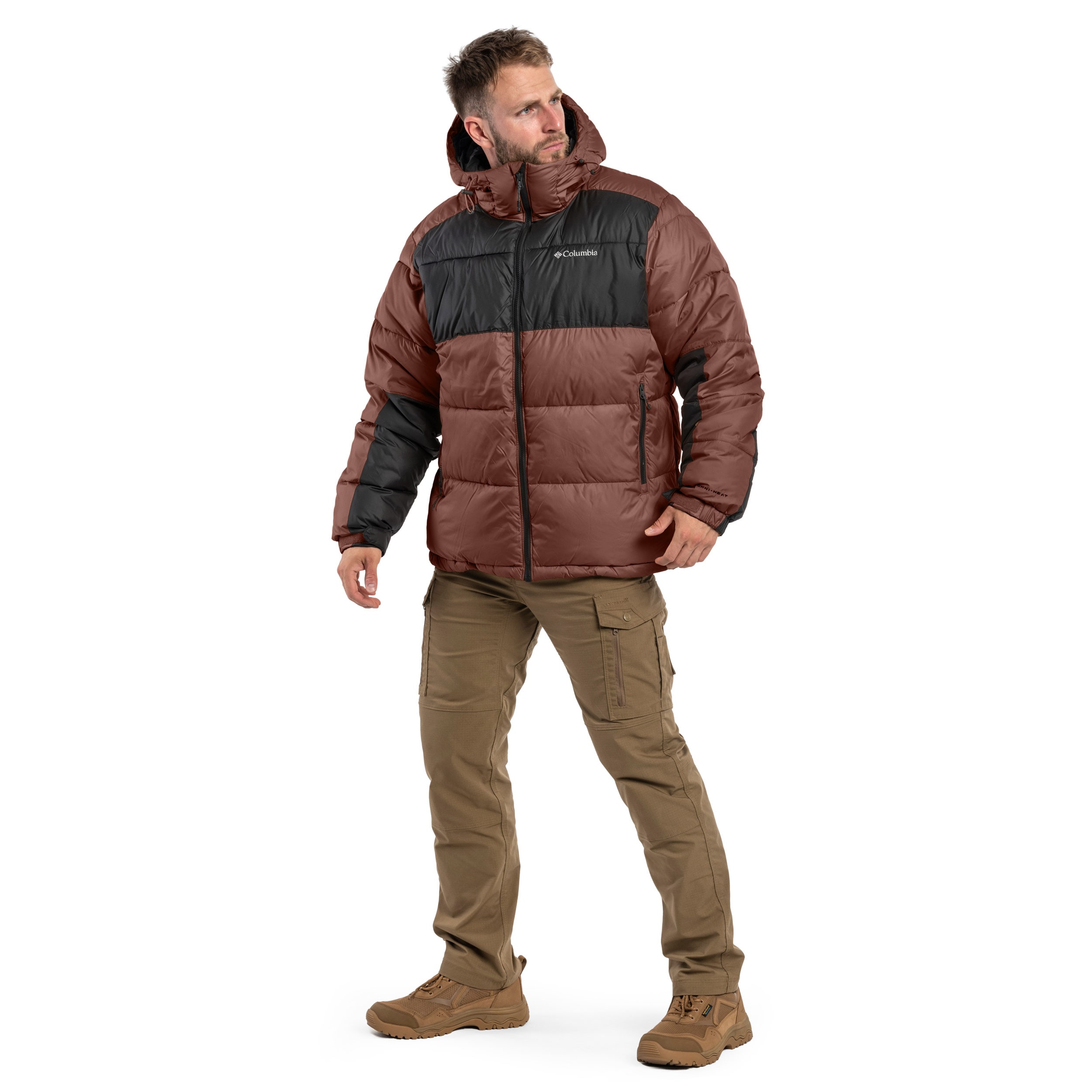 Kurtka Columbia Pike Lake II Hooded Jacket - Tobacco/Black