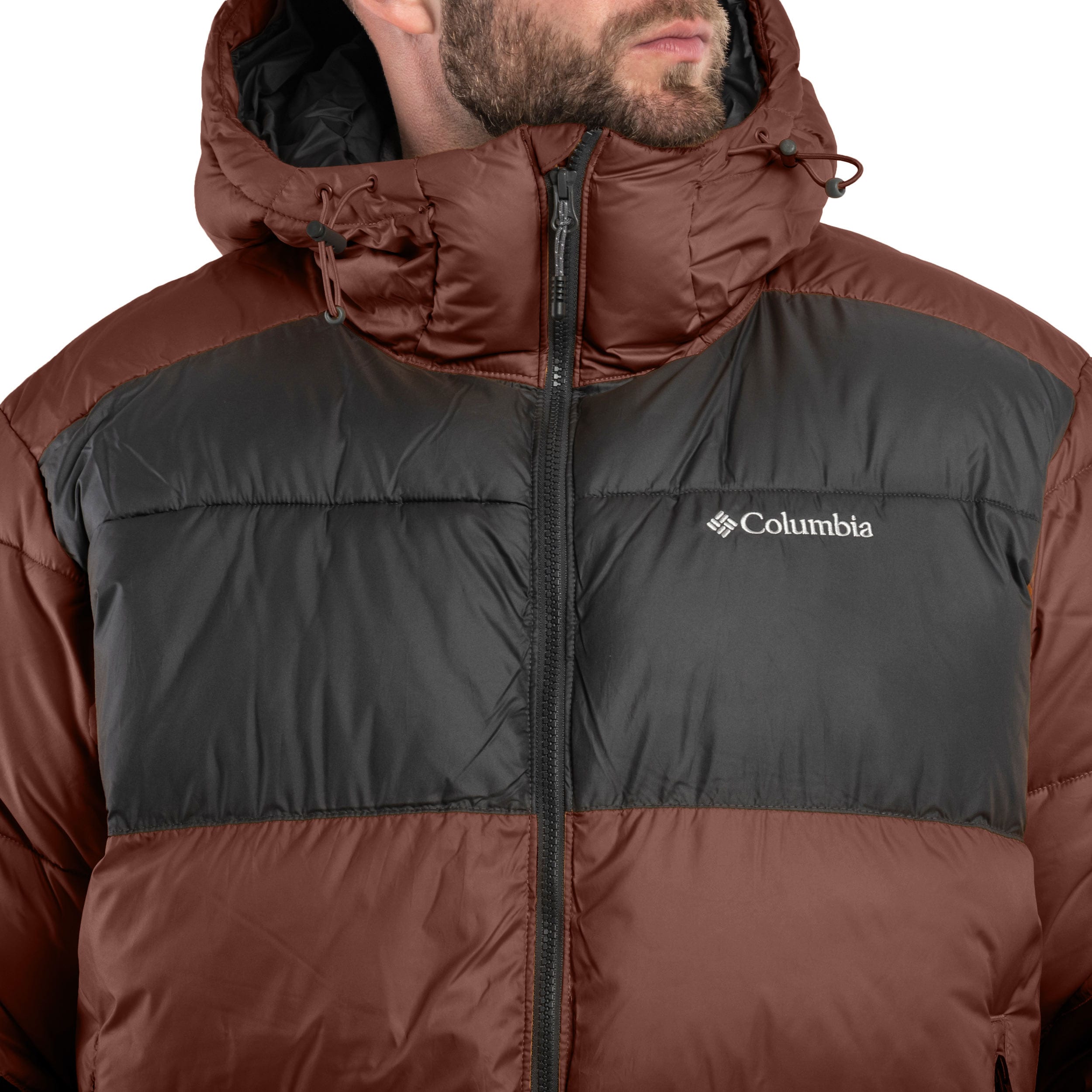 Kurtka Columbia Pike Lake II Hooded Jacket - Tobacco/Black