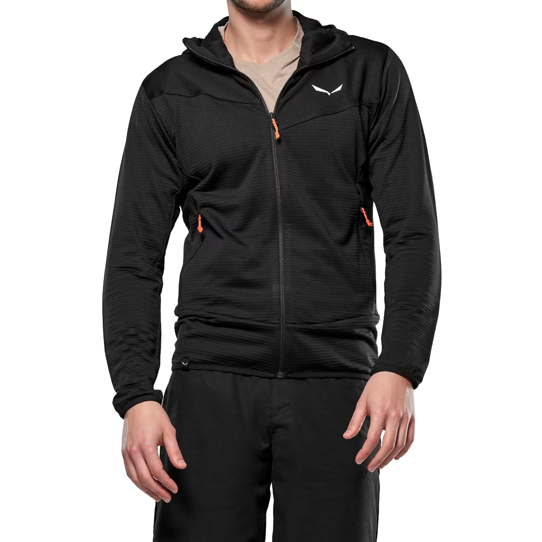 Polar Salewa Puez Altavia Polarlite Hooded - Black Out