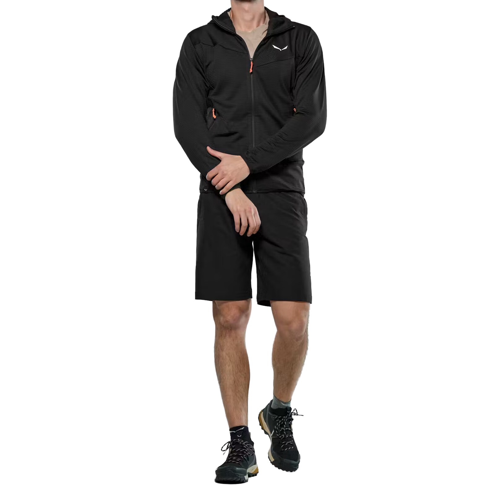 Polar Salewa Puez Altavia Polarlite Hooded - Black Out