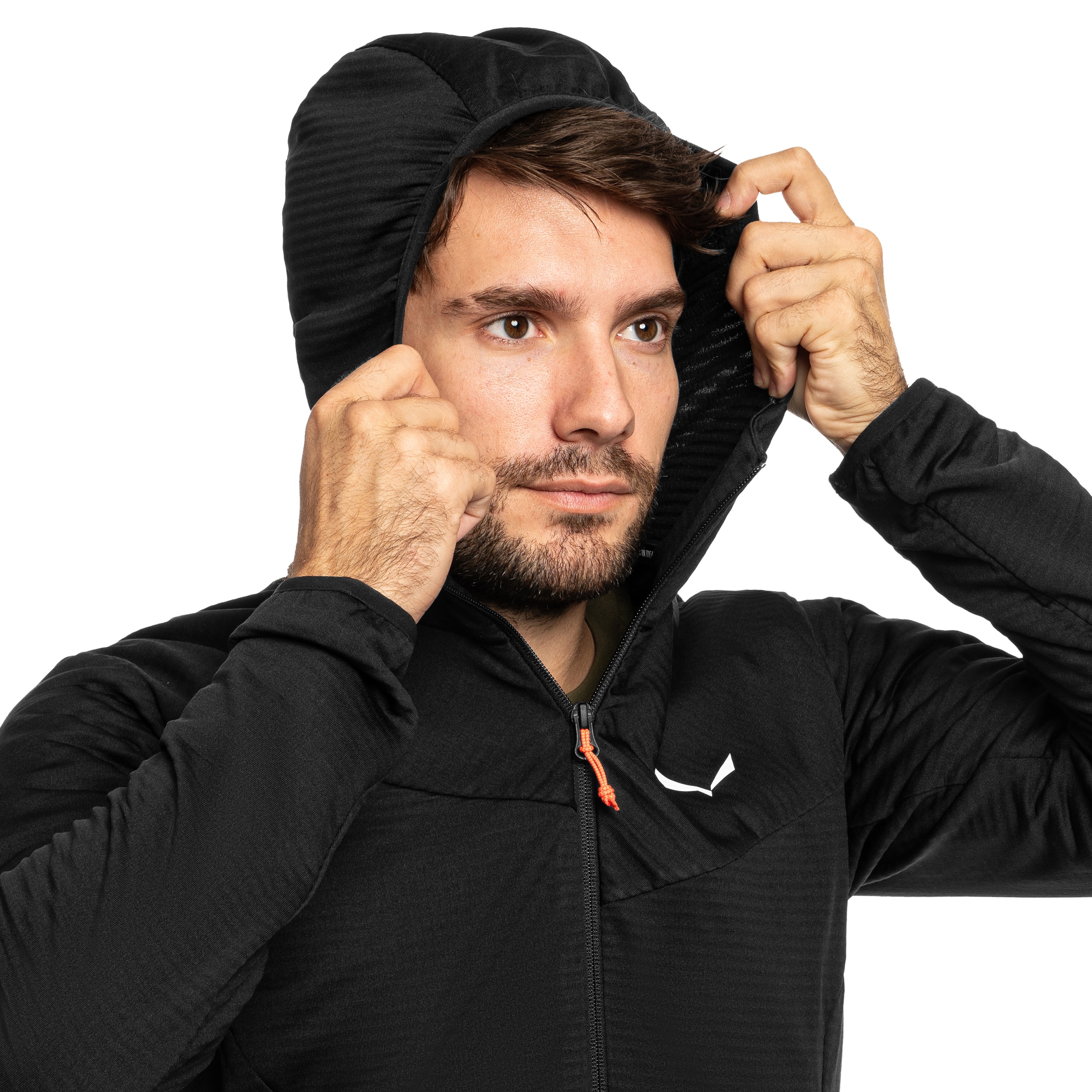Polar Salewa Puez Altavia Polarlite Hooded - Black Out
