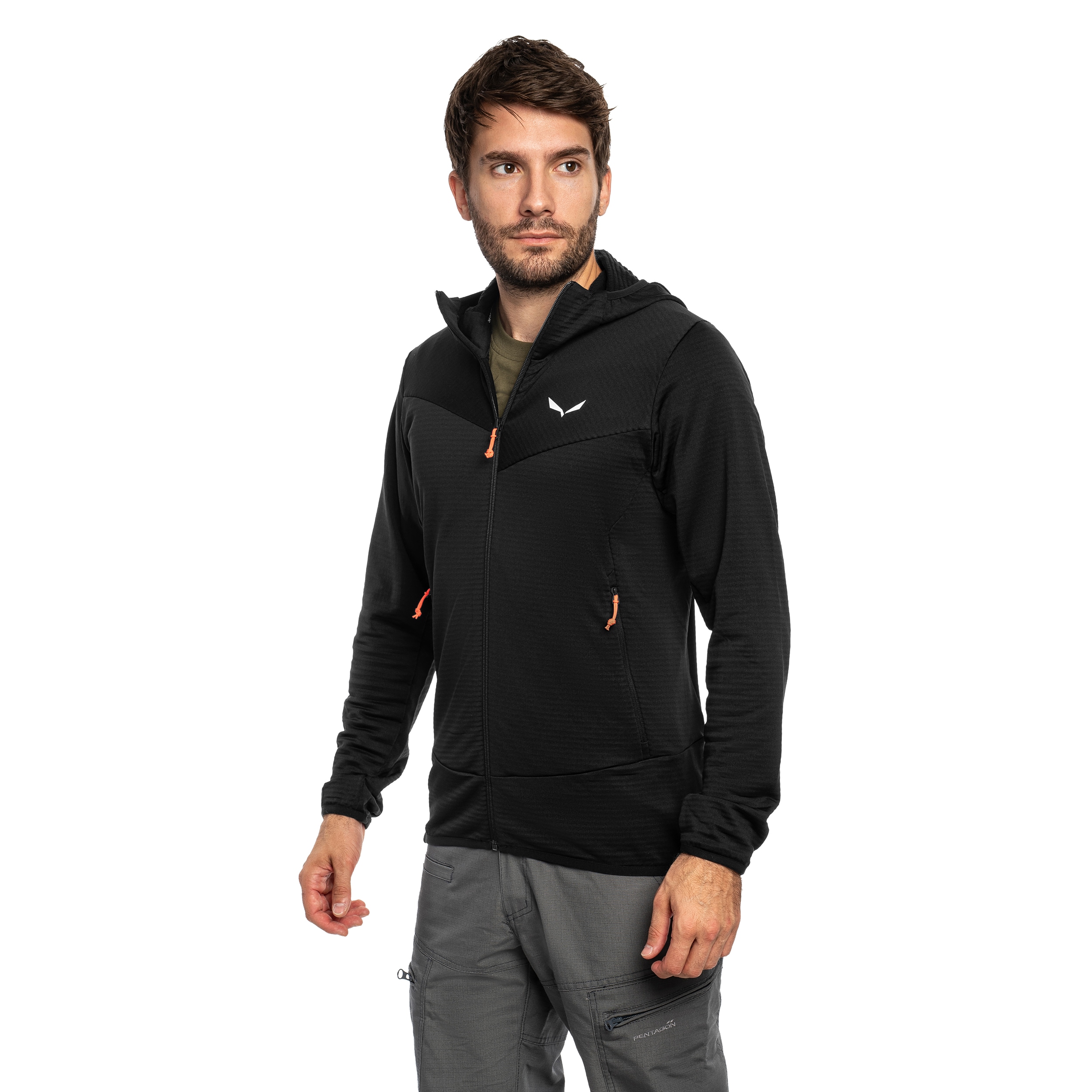 Polar Salewa Puez Altavia Polarlite Hooded - Black Out