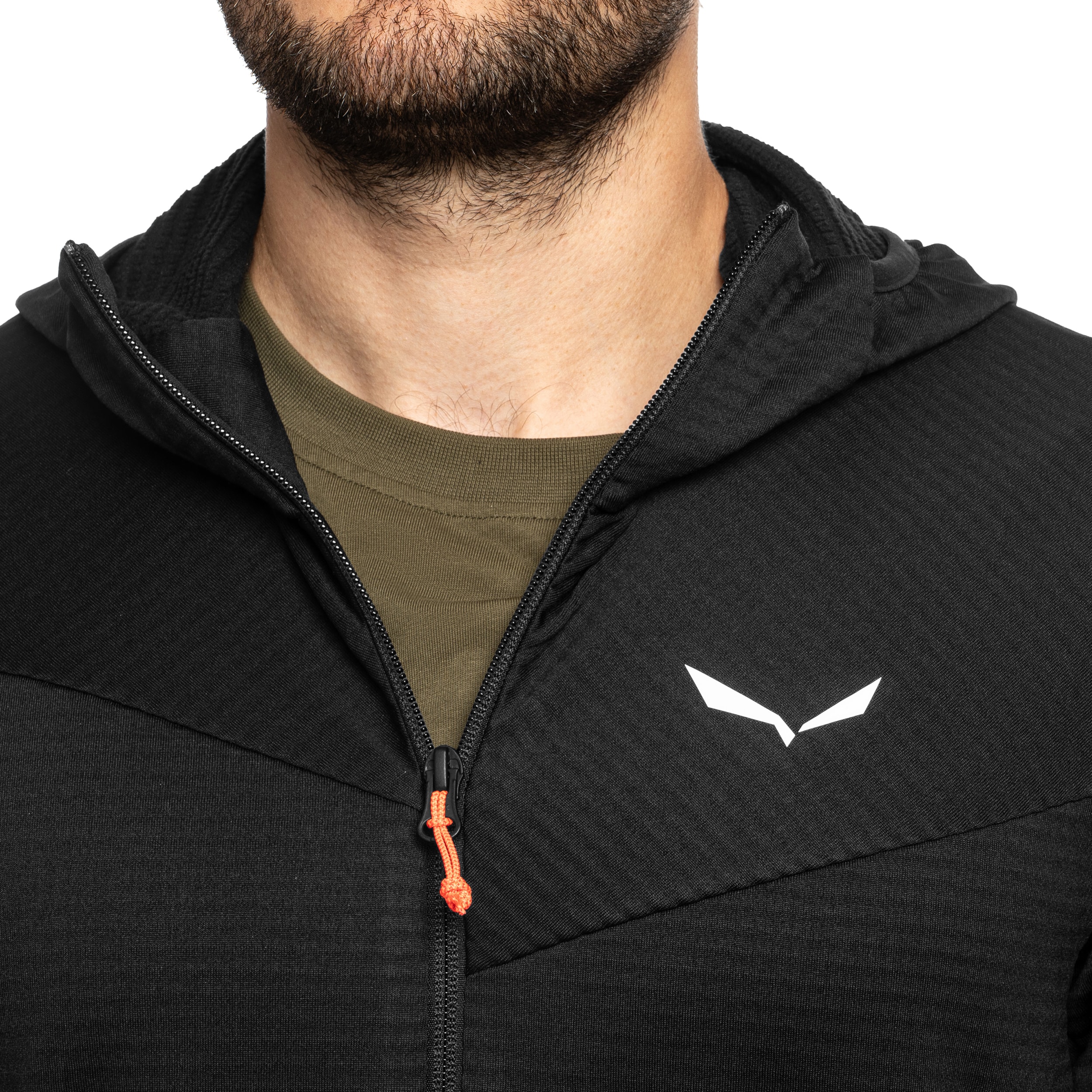 Polar Salewa Puez Altavia Polarlite Hooded - Black Out