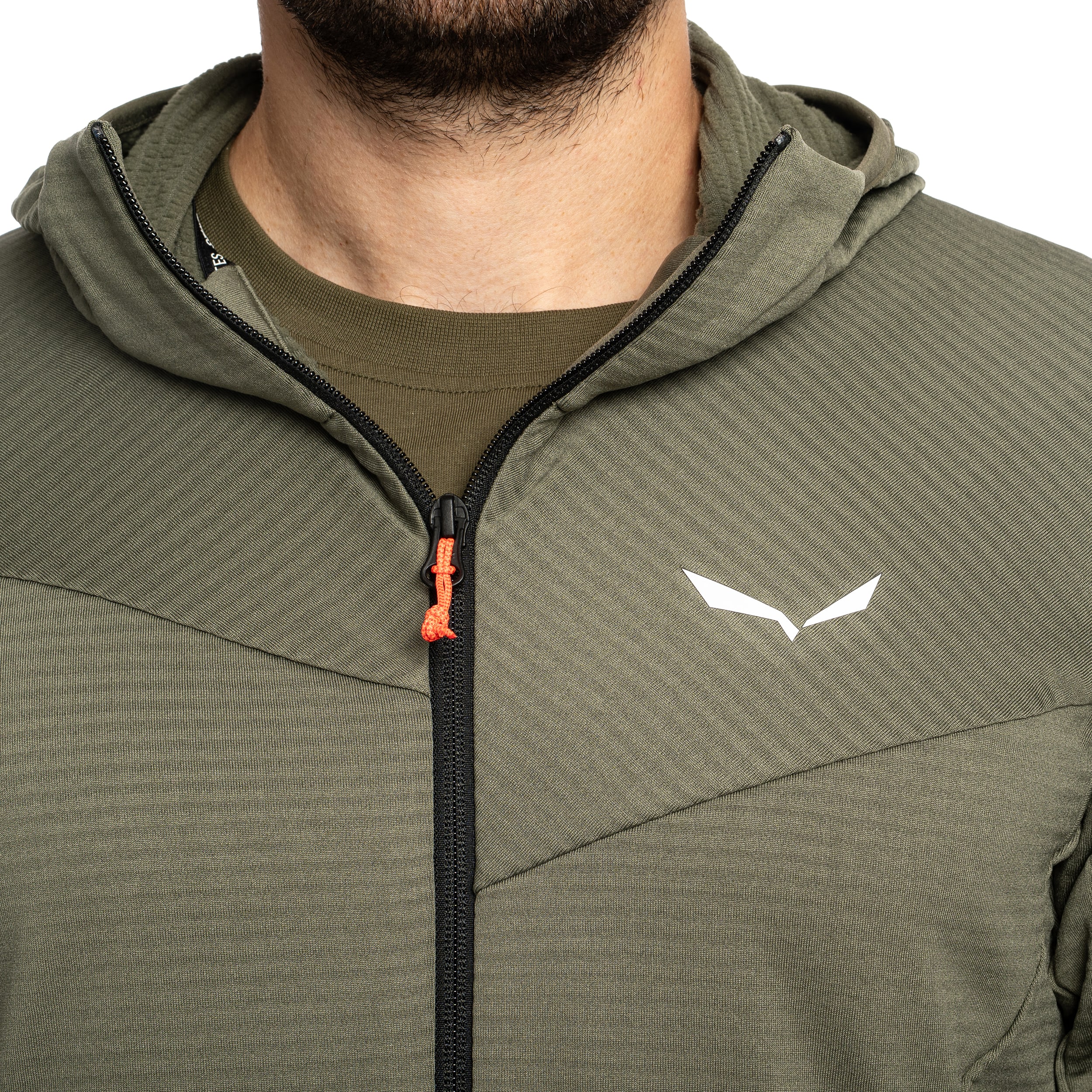 Polar Salewa Puez Altavia Polarlite Hooded - Faded Green