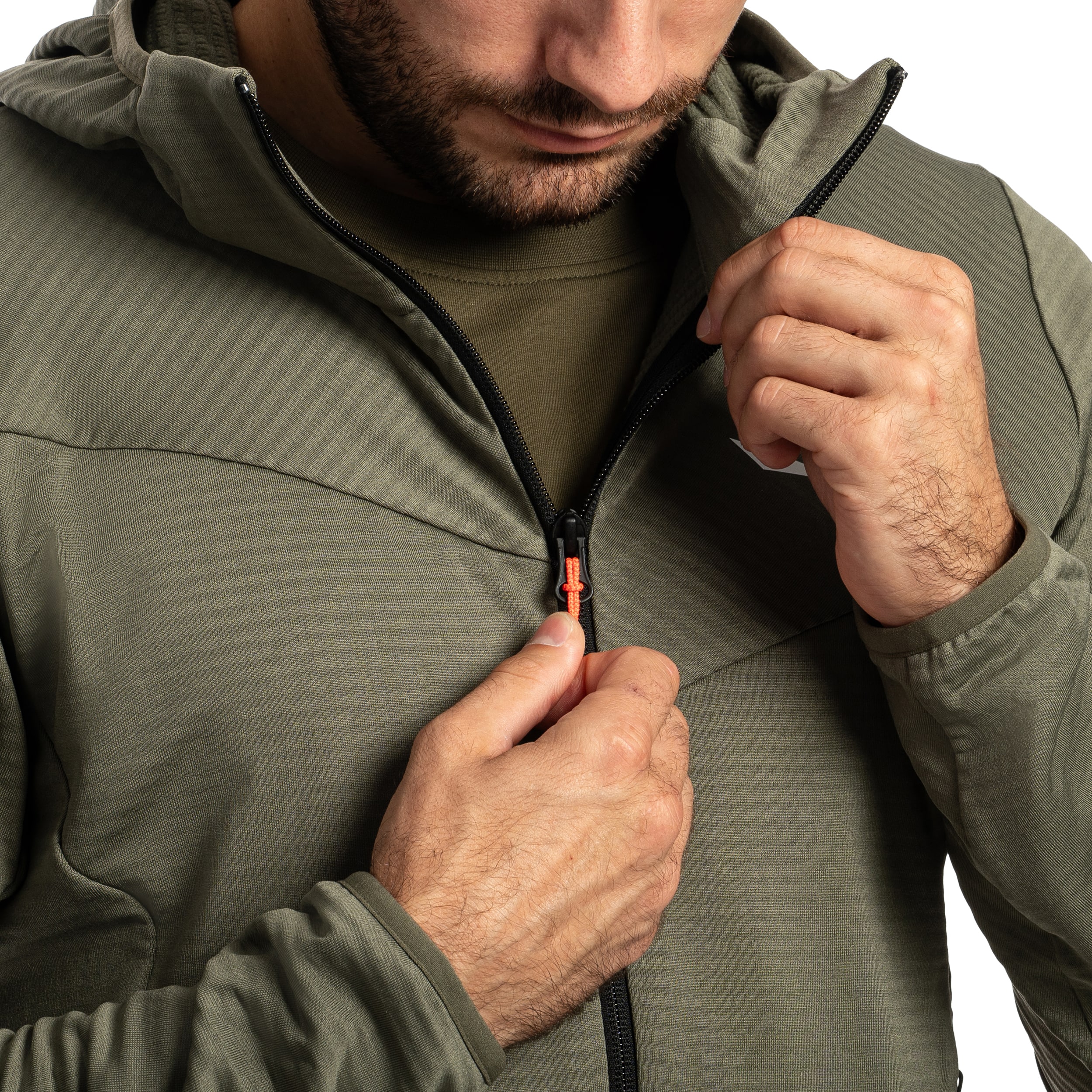 Polar Salewa Puez Altavia Polarlite Hooded - Faded Green