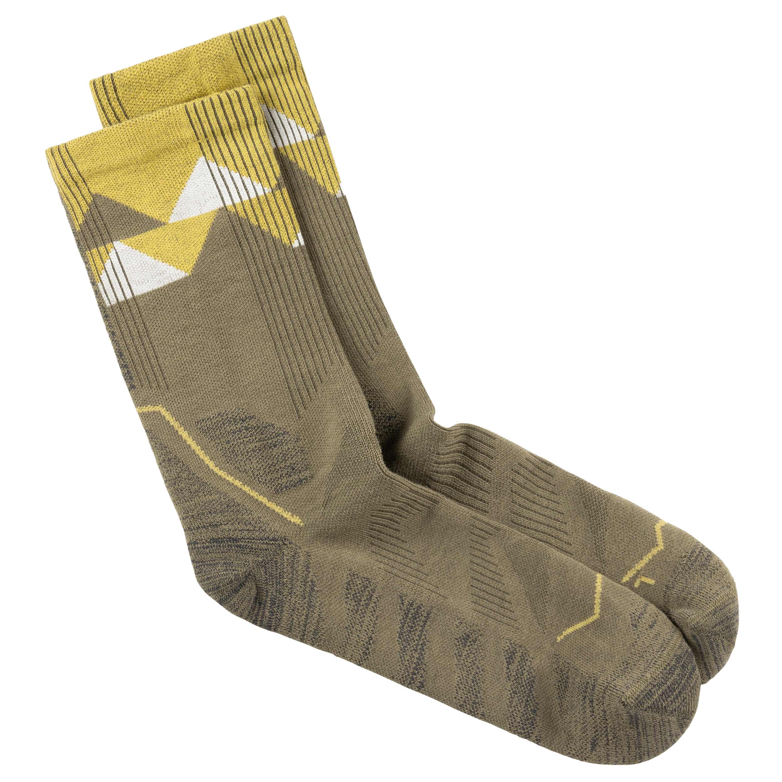 Buff Thermonet Crew Socks - Olive Green