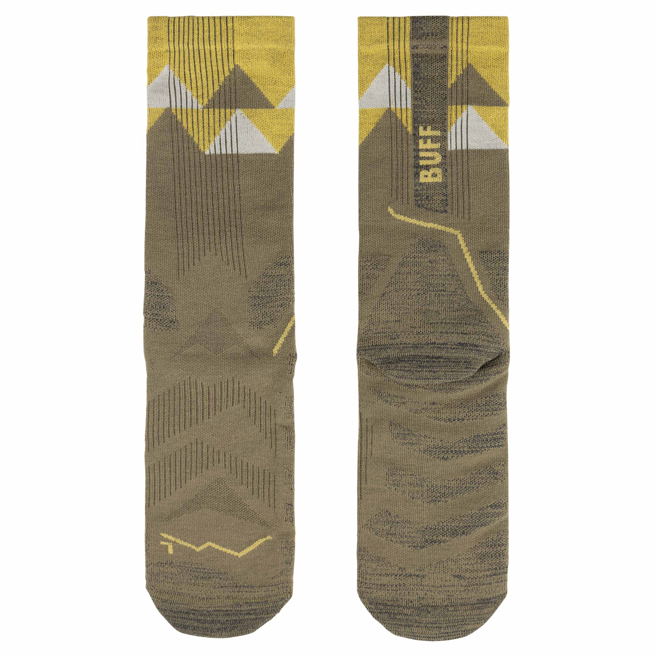 Buff Thermonet Crew Socks - Olive Green