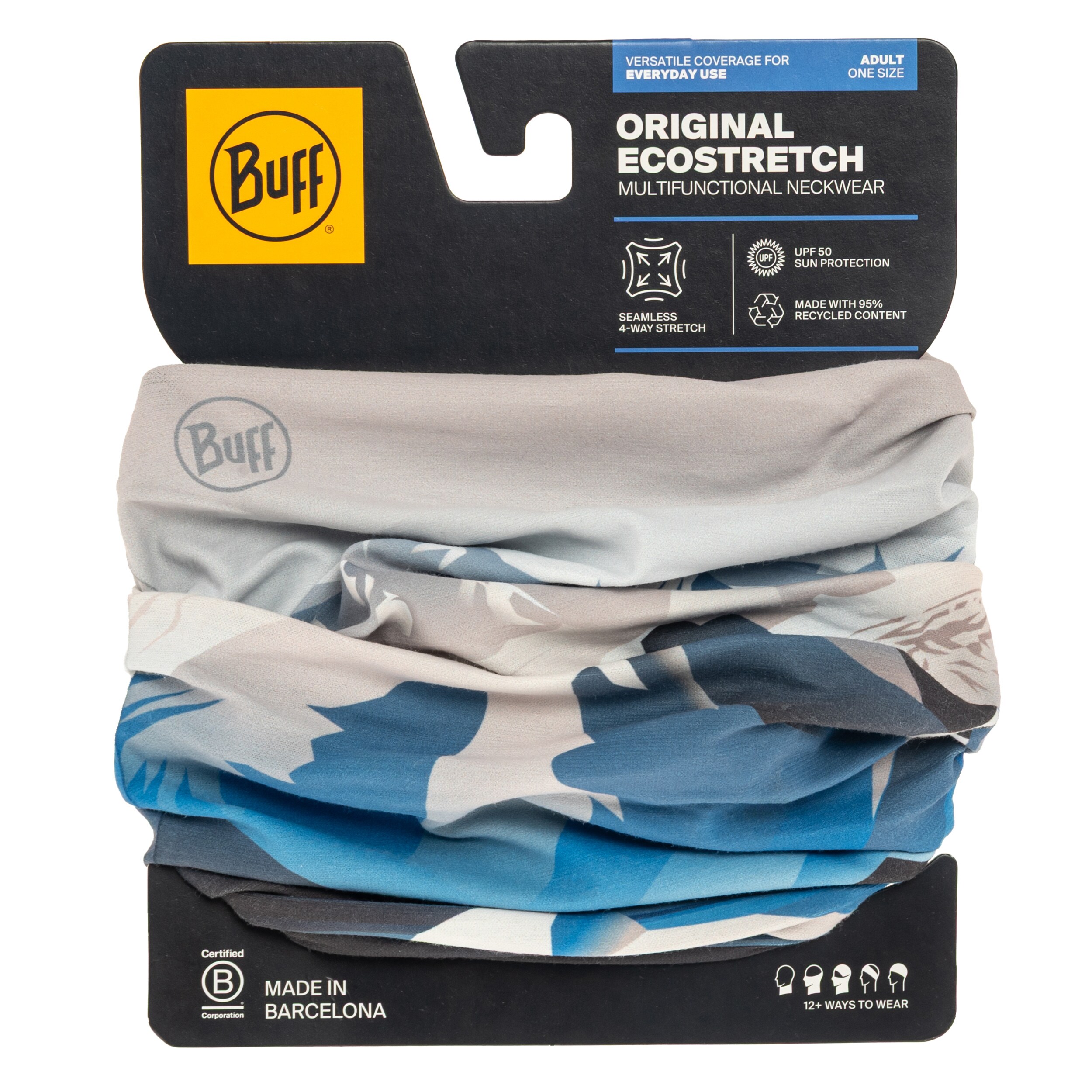 Захисна хустка Buff Original Ecostretch Gem - Crystal Grey