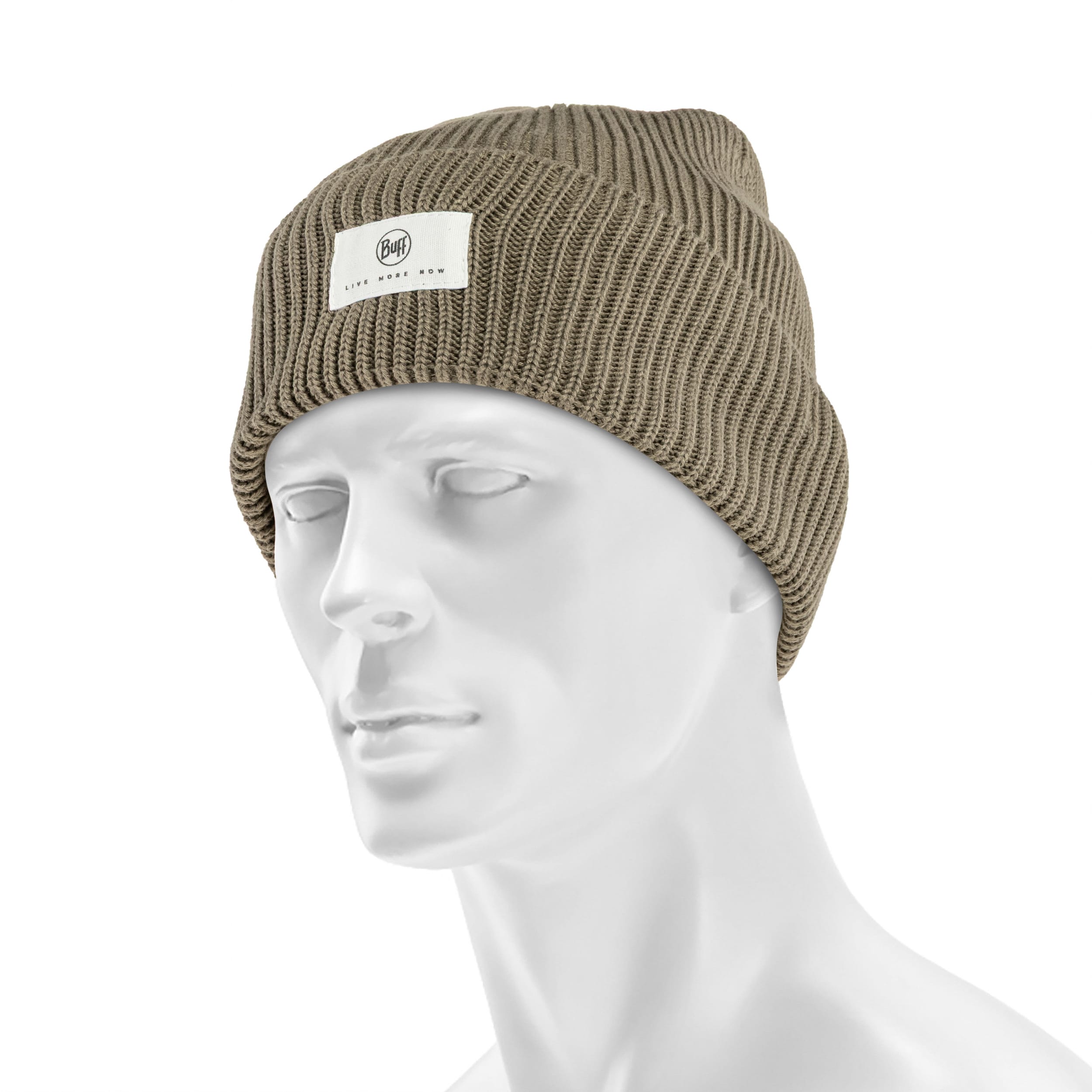 Buff Knitted Beanie Drisk Hat - Beetle Green