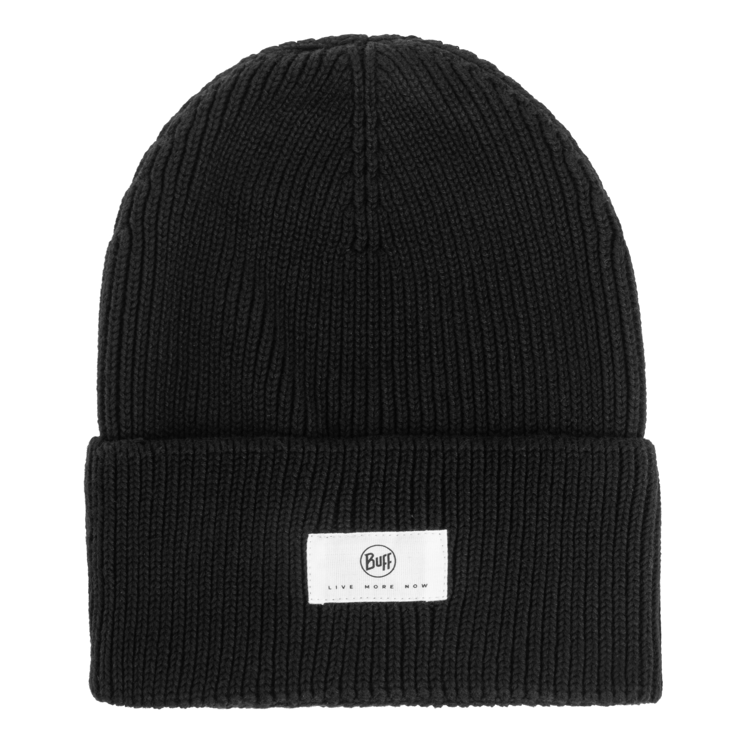 Buff Knitted Beanie Drisk Hat - Black