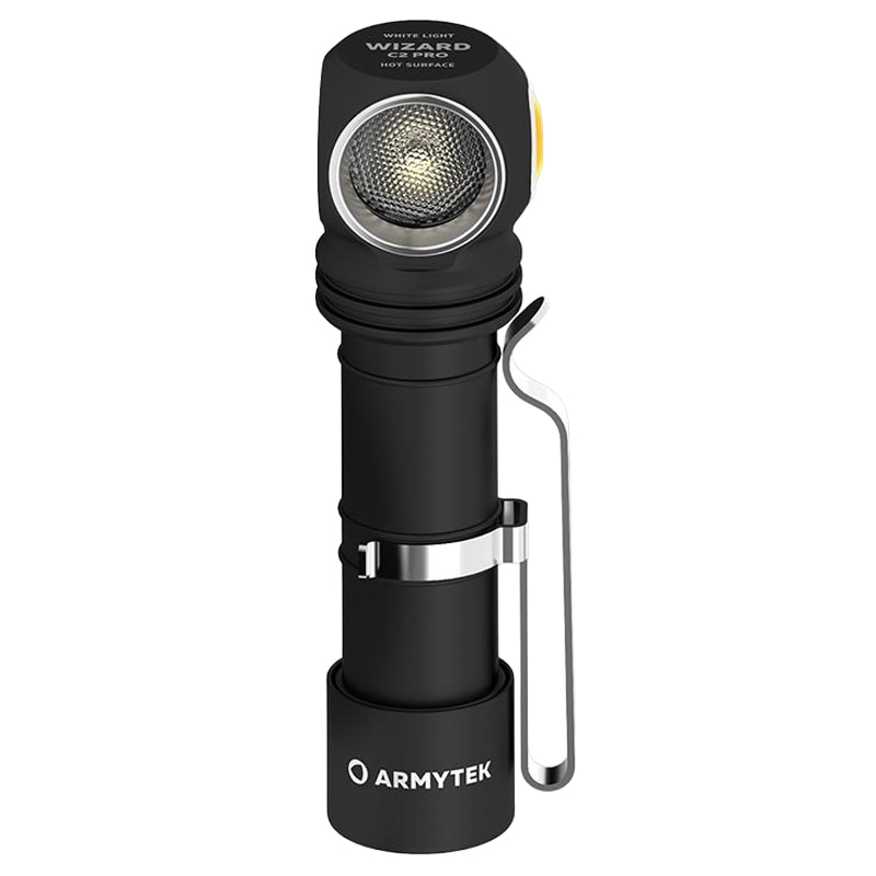 Latarka czołowa i kątowa Armytek Wizard C2 Pro Magnet USB Warm 3w1 PCB - 2330 lumenów