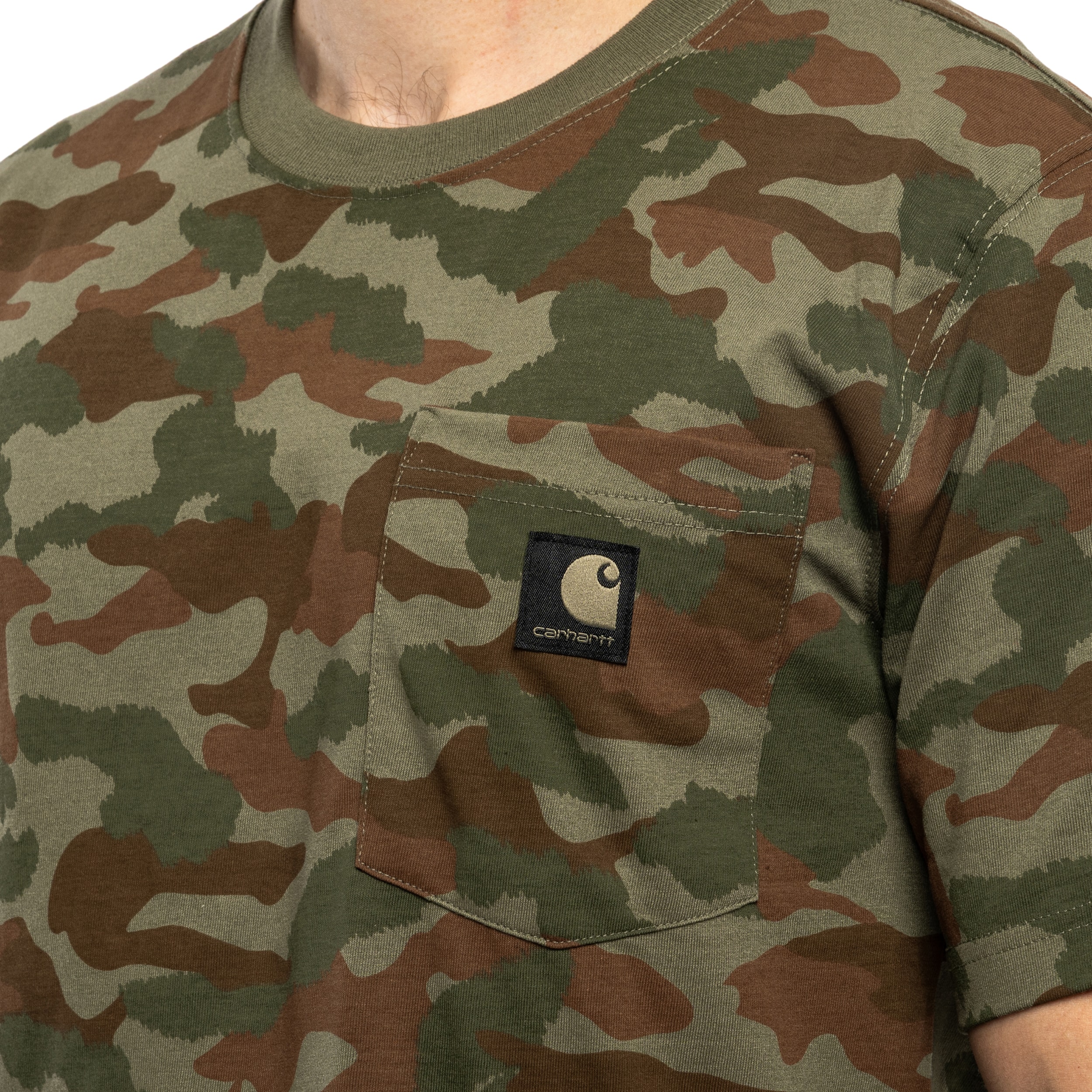 Koszulka T-Shirt Carhartt Irvine Pocket - Army Green Camo