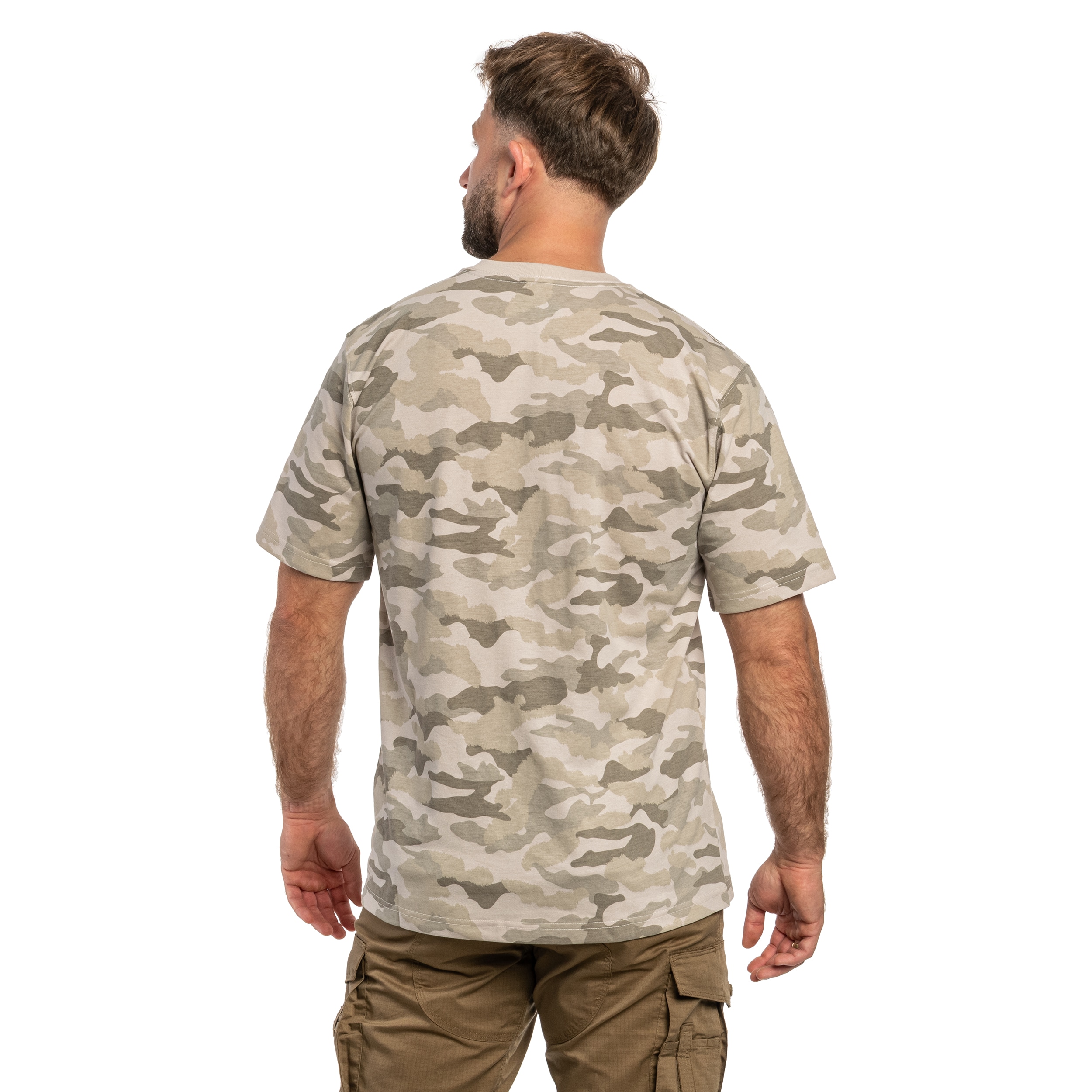 Koszulka T-Shirt Carhartt Irvine Pocket - Fossil Tan Camo