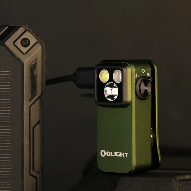 Latarka akumulatorowa Olight Oclip Pro OD Green - 500 lumenów