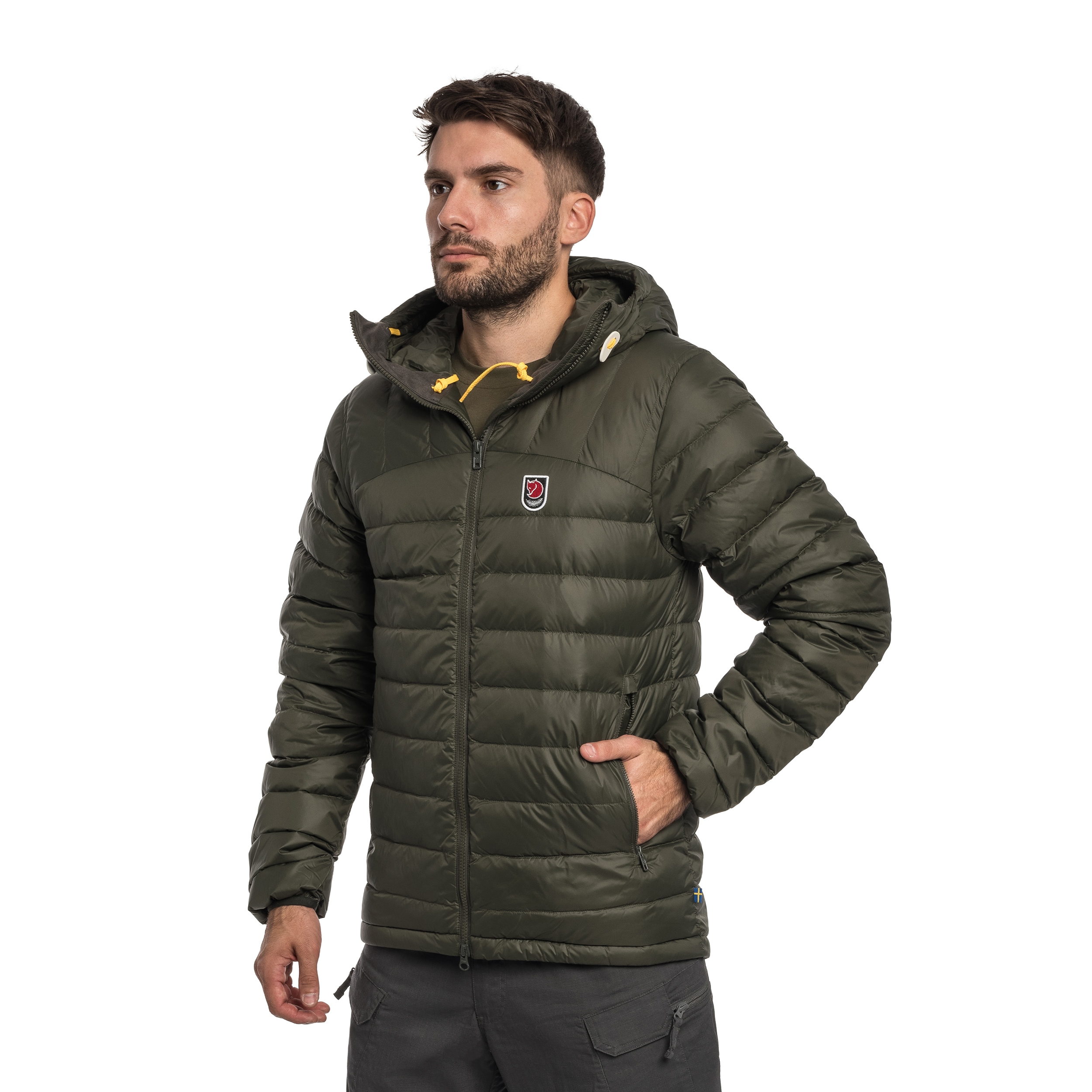 Kurtka Fjallraven Expedition Pack Down Hoodie - Deep Forest