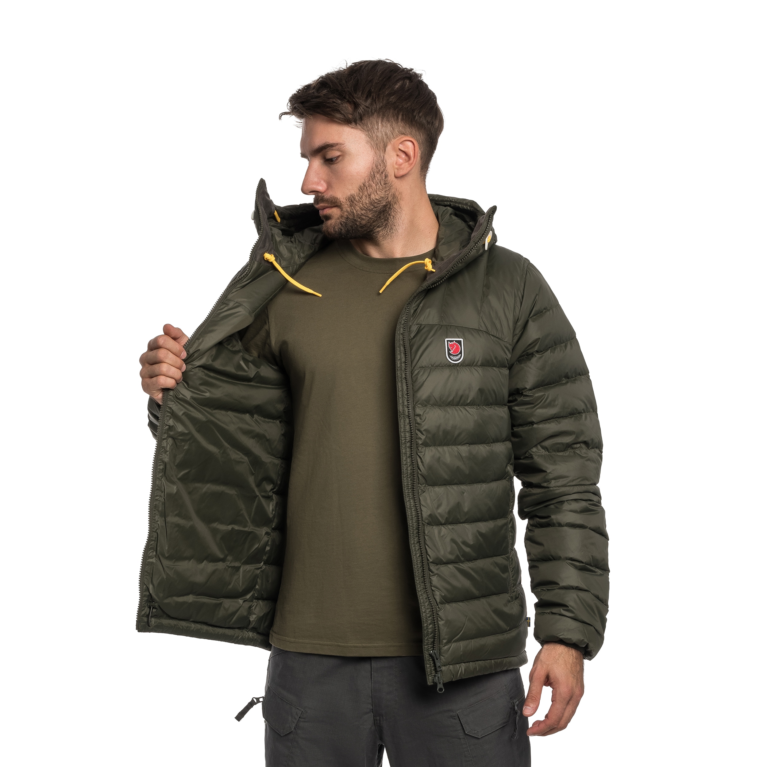 Kurtka Fjallraven Expedition Pack Down Hoodie - Deep Forest