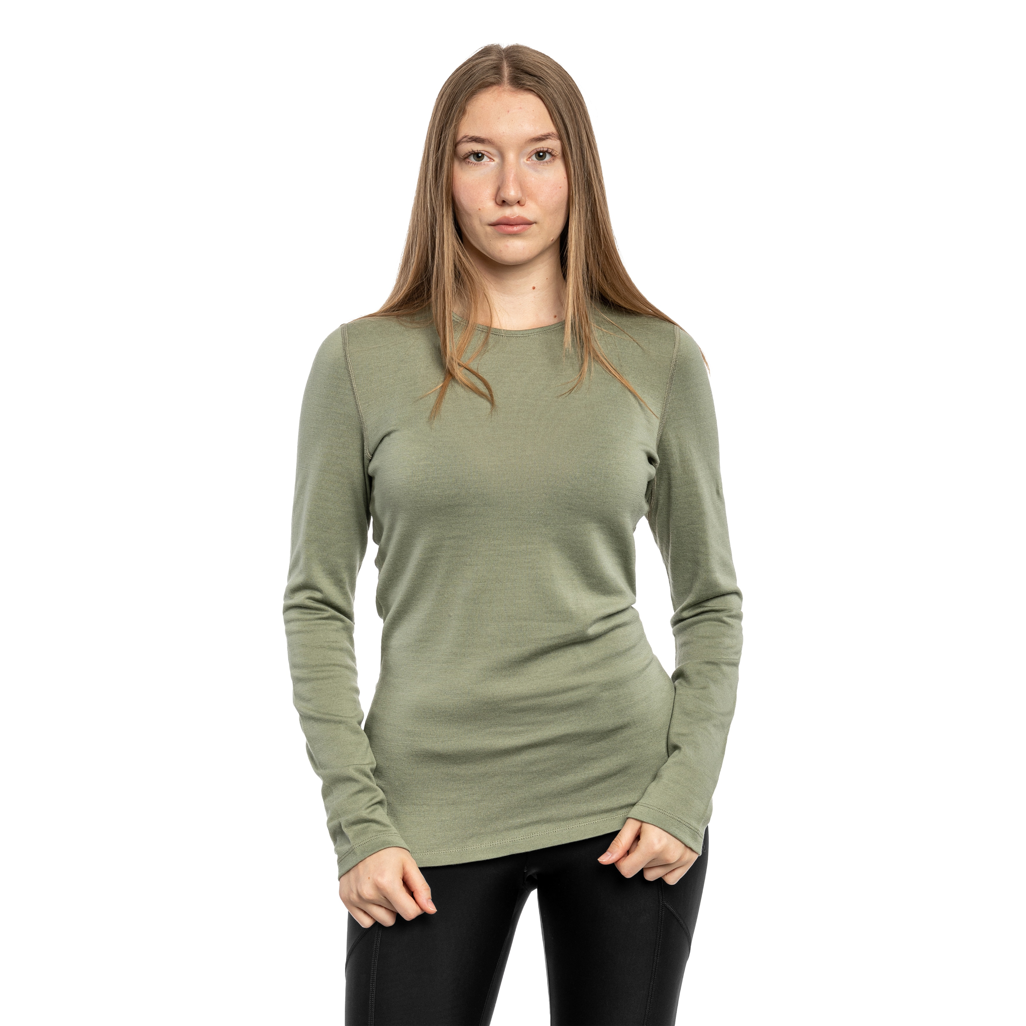 Koszulka termoaktywna damska Icebreaker Merino 260 Oasis Long Sleeve Crew - Lichen