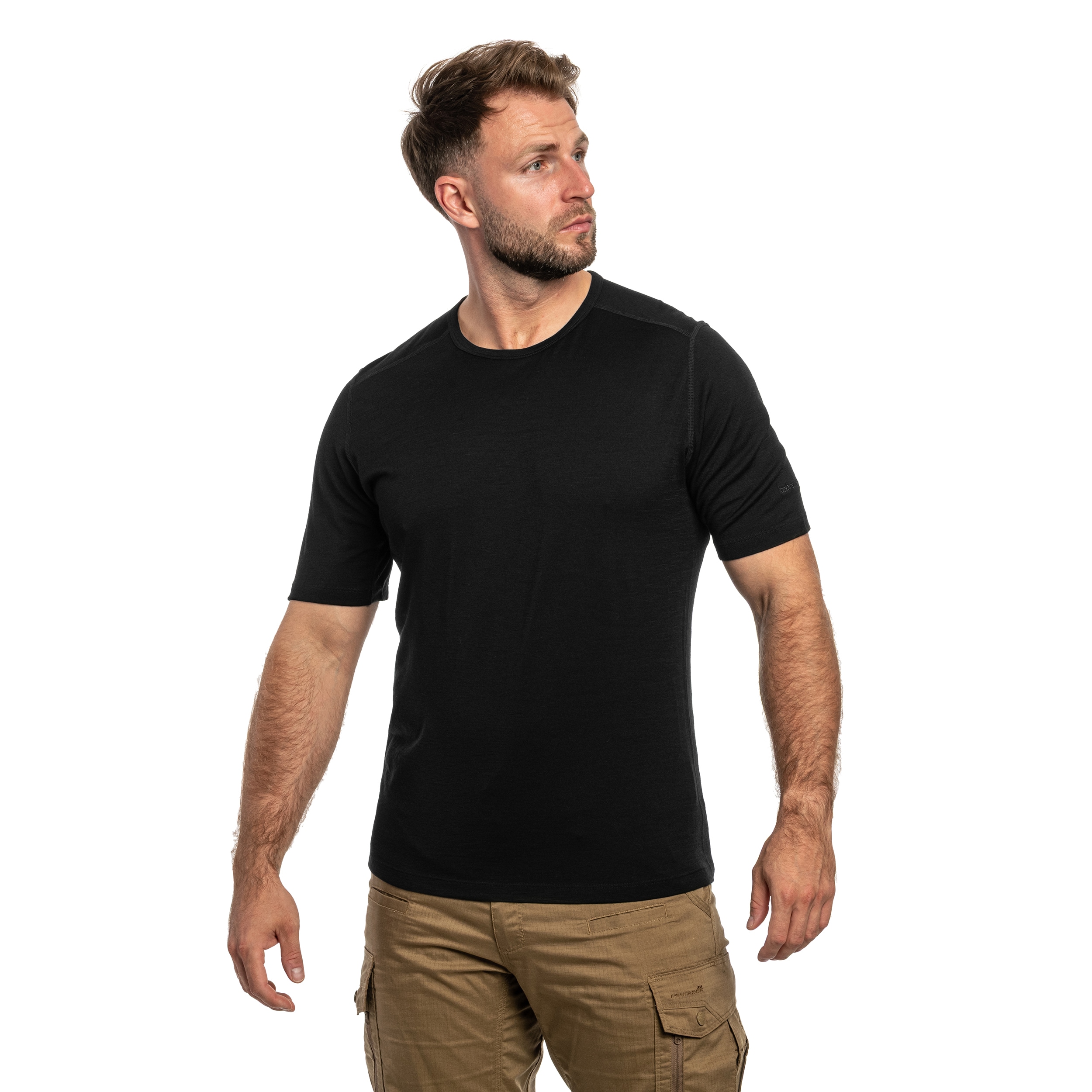 Koszulka termoaktywna Icebreaker Merino 200 Oasis Crewe Short Sleeve - Black