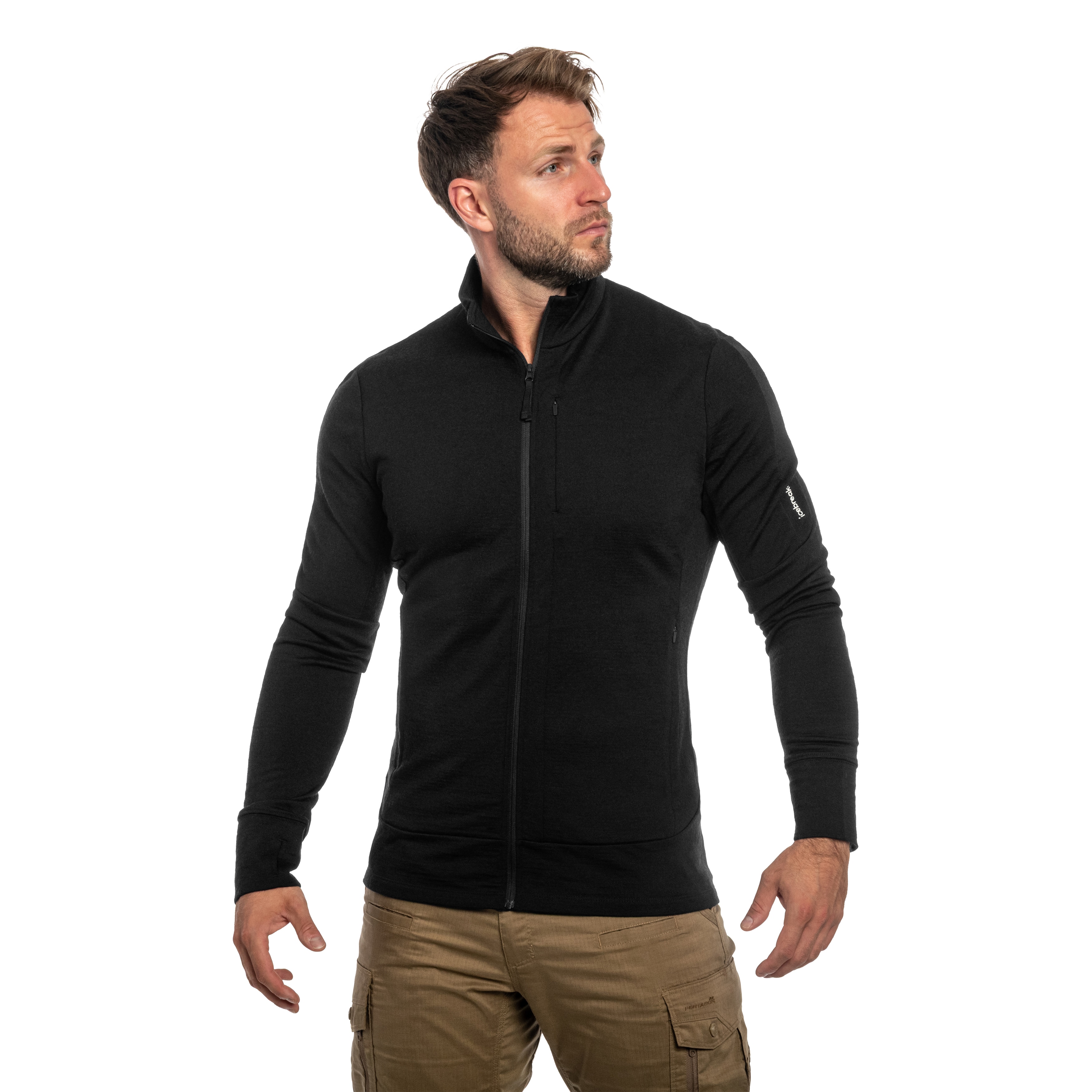Bluza termoaktywna Icebreaker Merino 260 Quantum Zip - Black