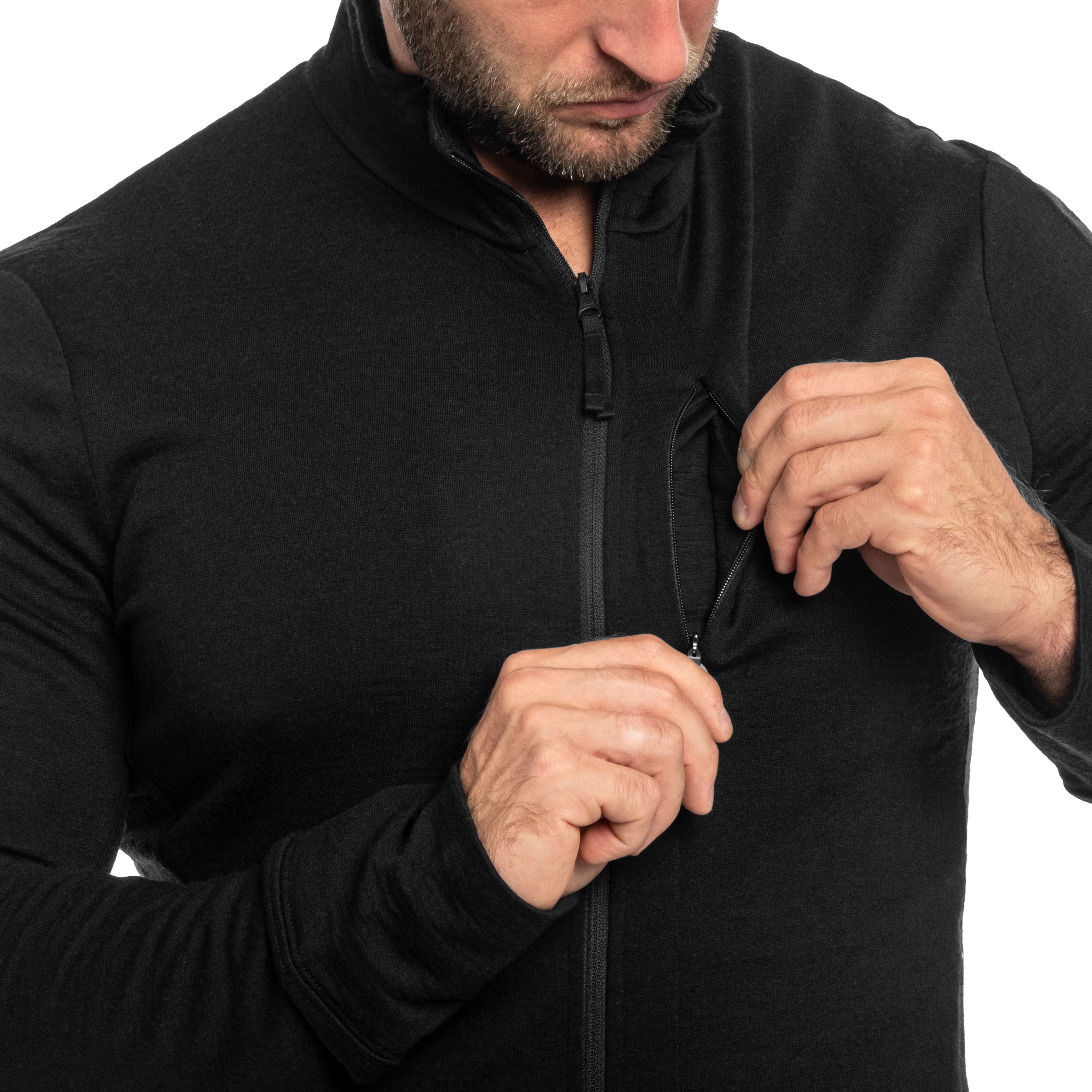 Bluza termoaktywna Icebreaker Merino 260 Quantum Zip - Black