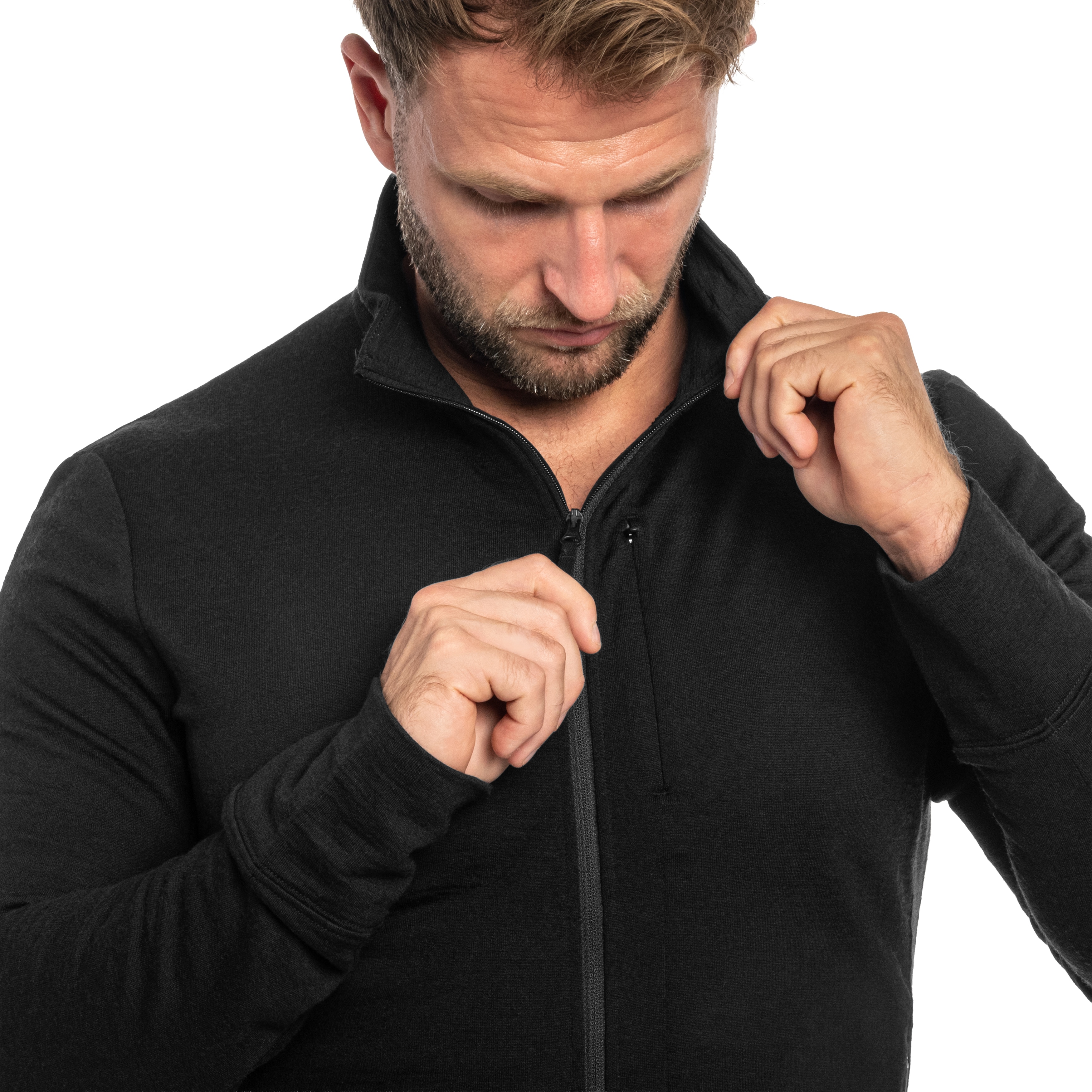 Bluza termoaktywna Icebreaker Merino 260 Quantum Zip - Black