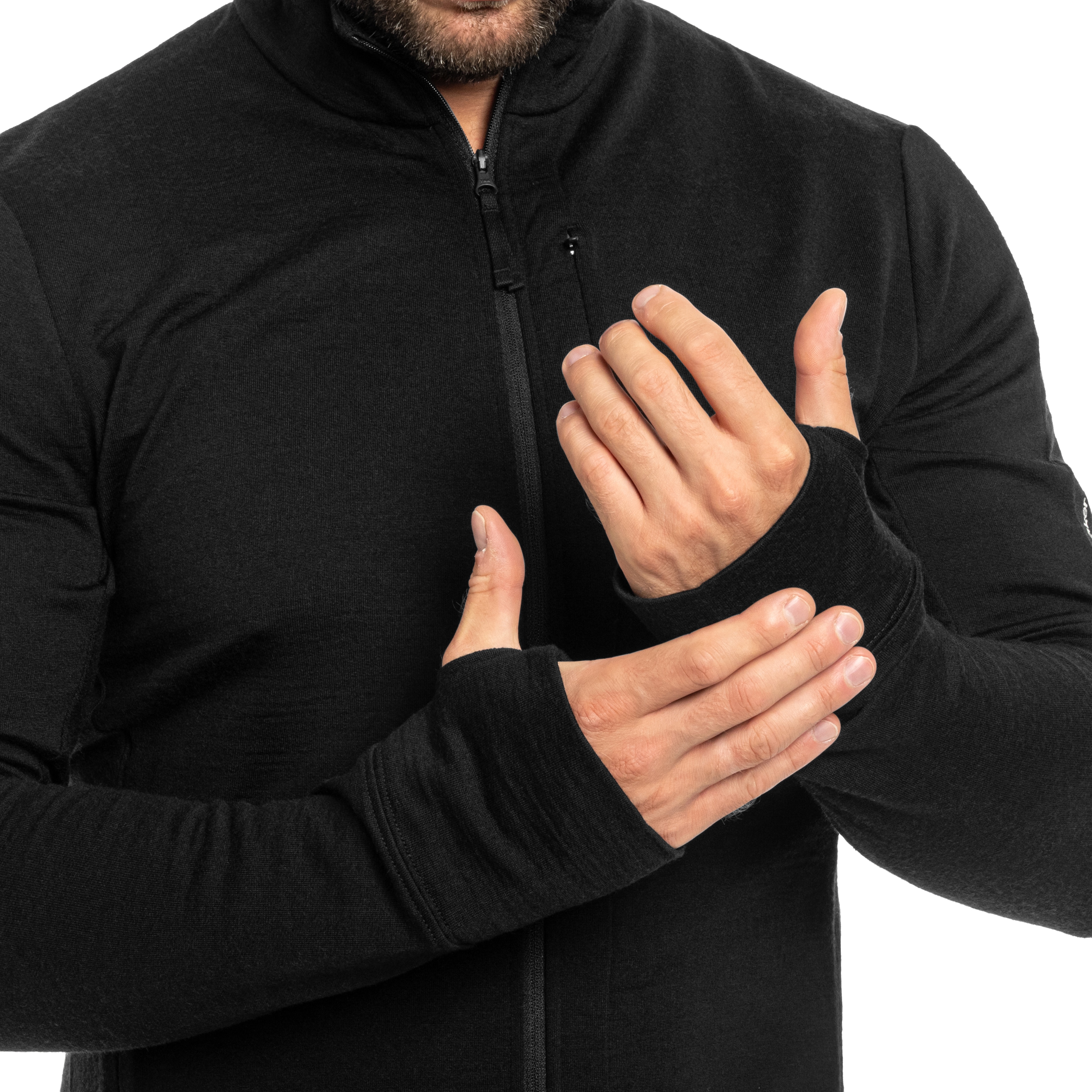 Bluza termoaktywna Icebreaker Merino 260 Quantum Zip - Black