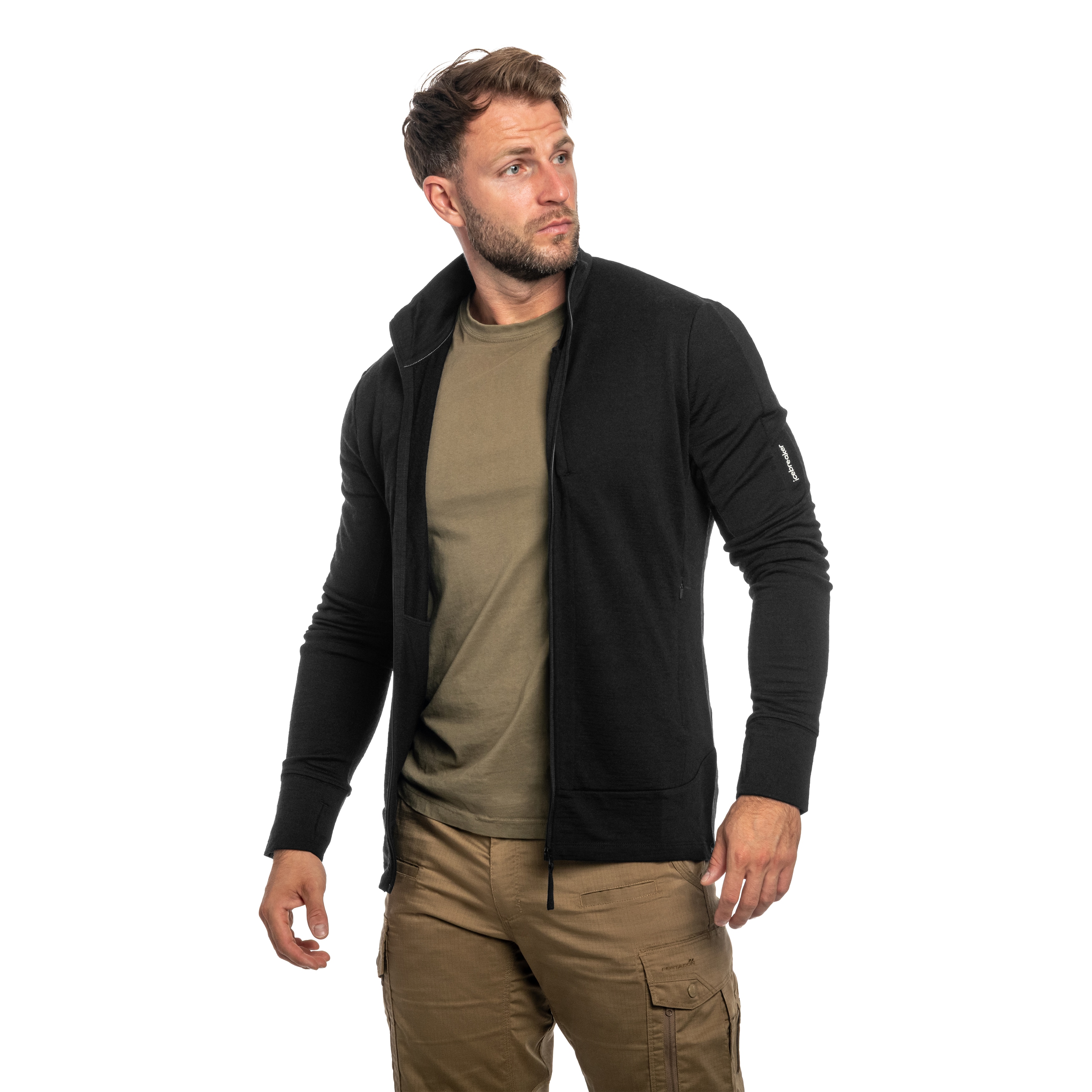 Bluza termoaktywna Icebreaker Merino 260 Quantum Zip - Black
