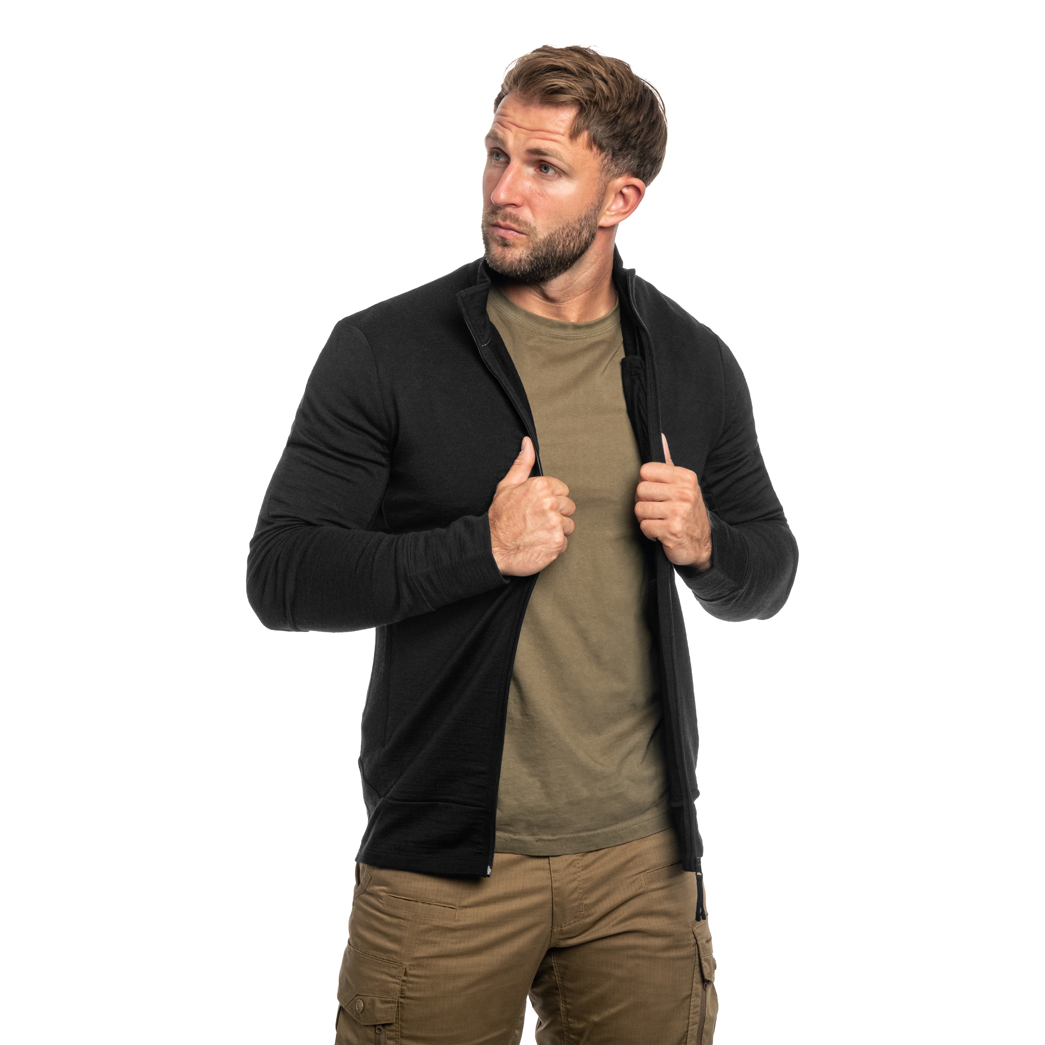 Bluza termoaktywna Icebreaker Merino 260 Quantum Zip - Black