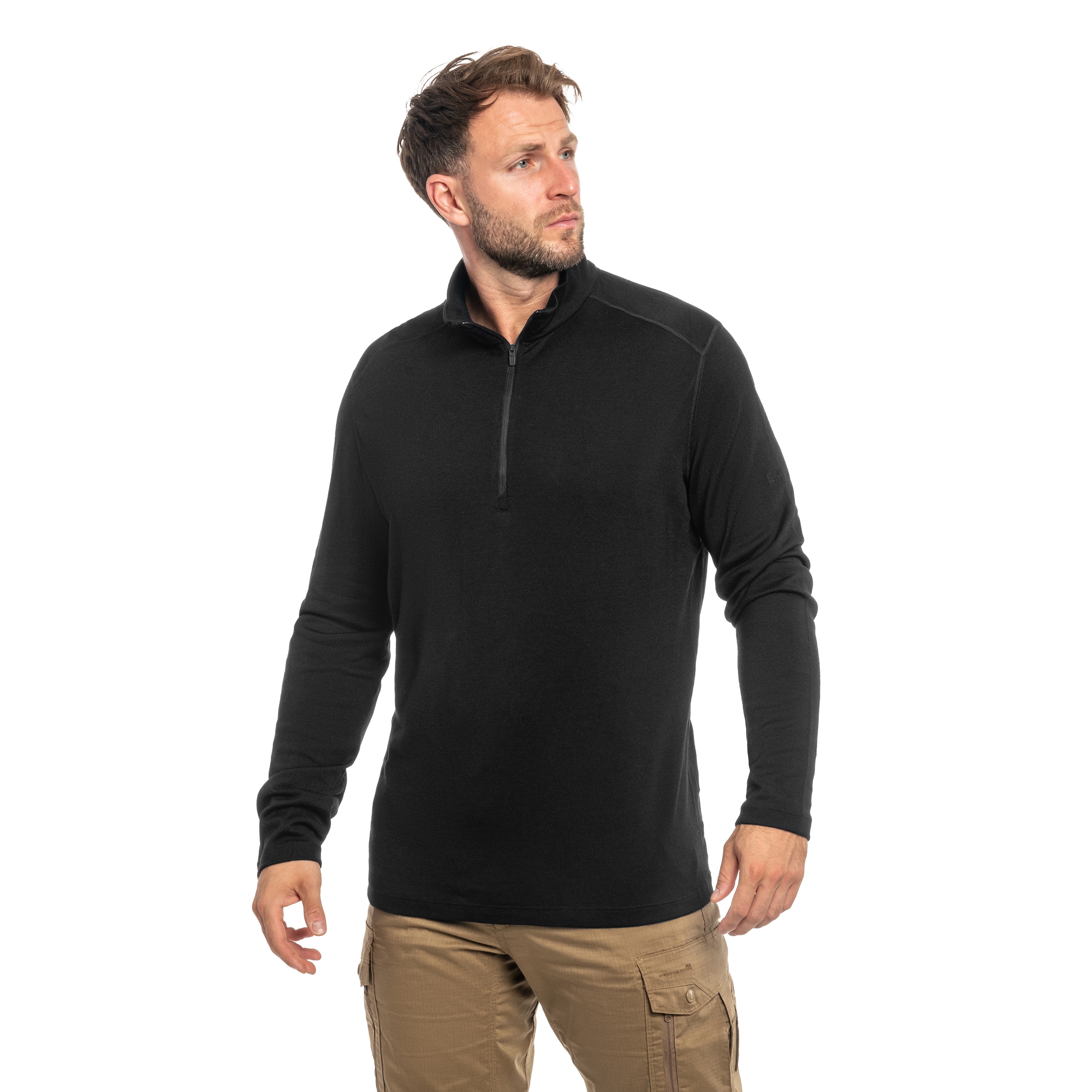 Koszulka termoaktywna Icebreaker Merino 260 Oasis Half-Zip - Black