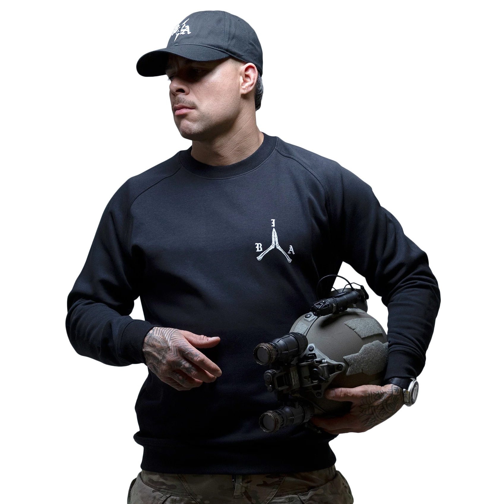 Bluza Brothers in Arms Stay Violent Crewneck - Black