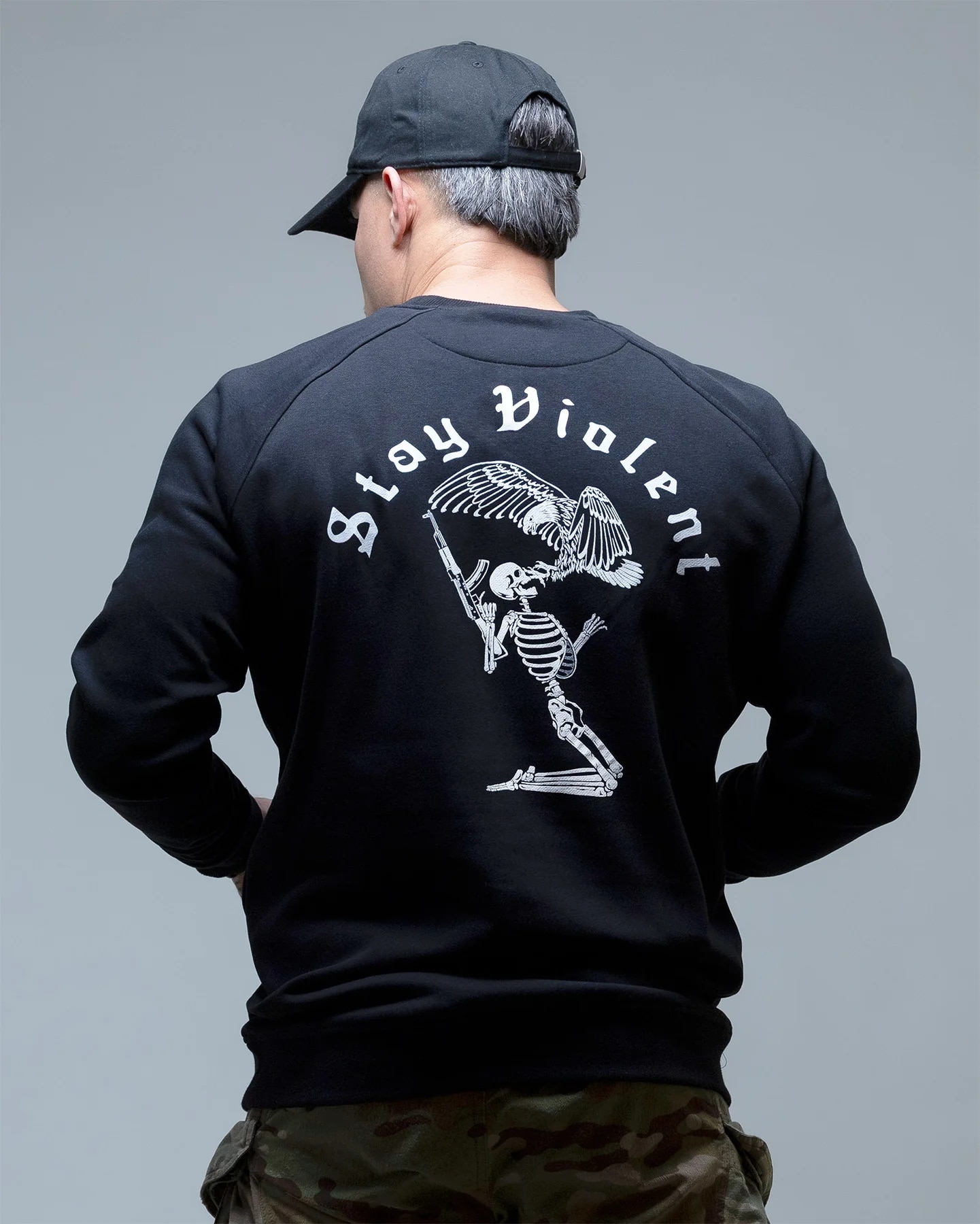 Bluza Brothers in Arms Stay Violent Crewneck - Black