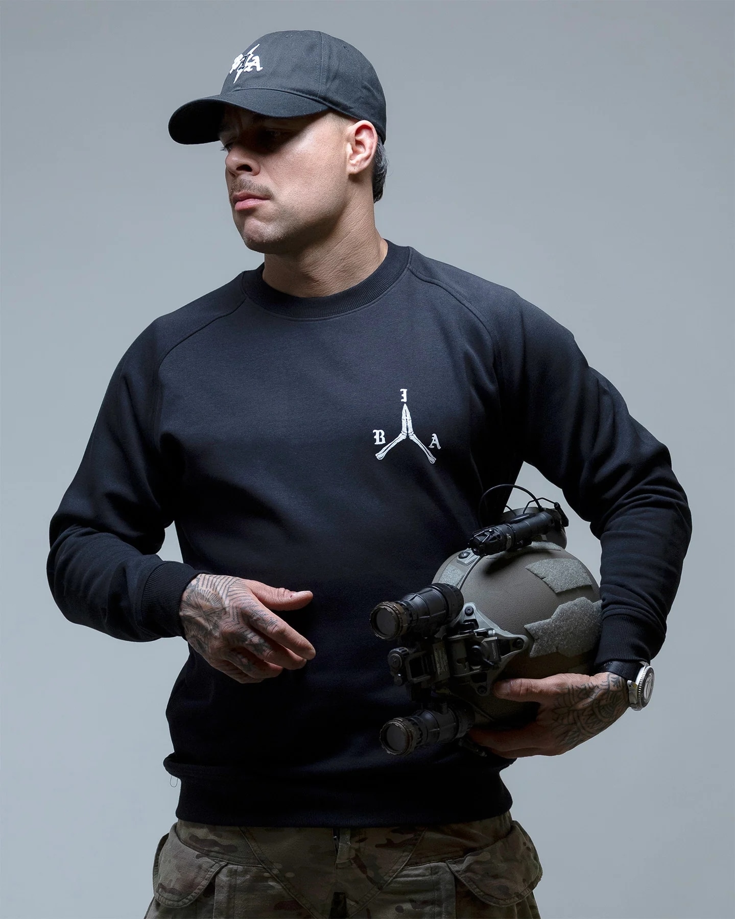 Bluza Brothers in Arms Stay Violent Crewneck - Black
