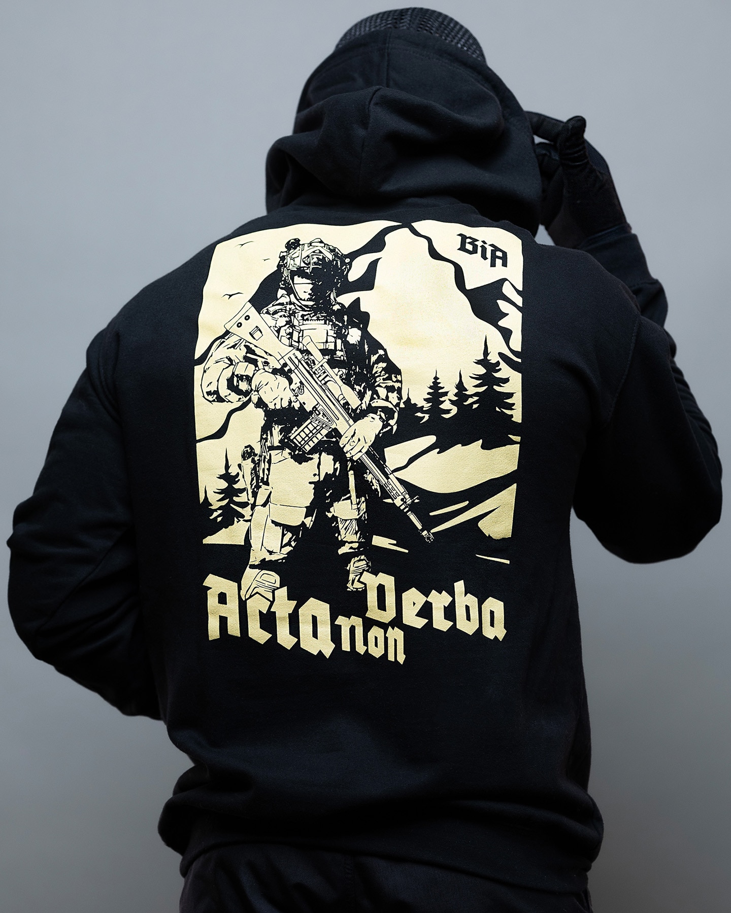 Brothers in Arms Acta Non Verba Hoodie - Black