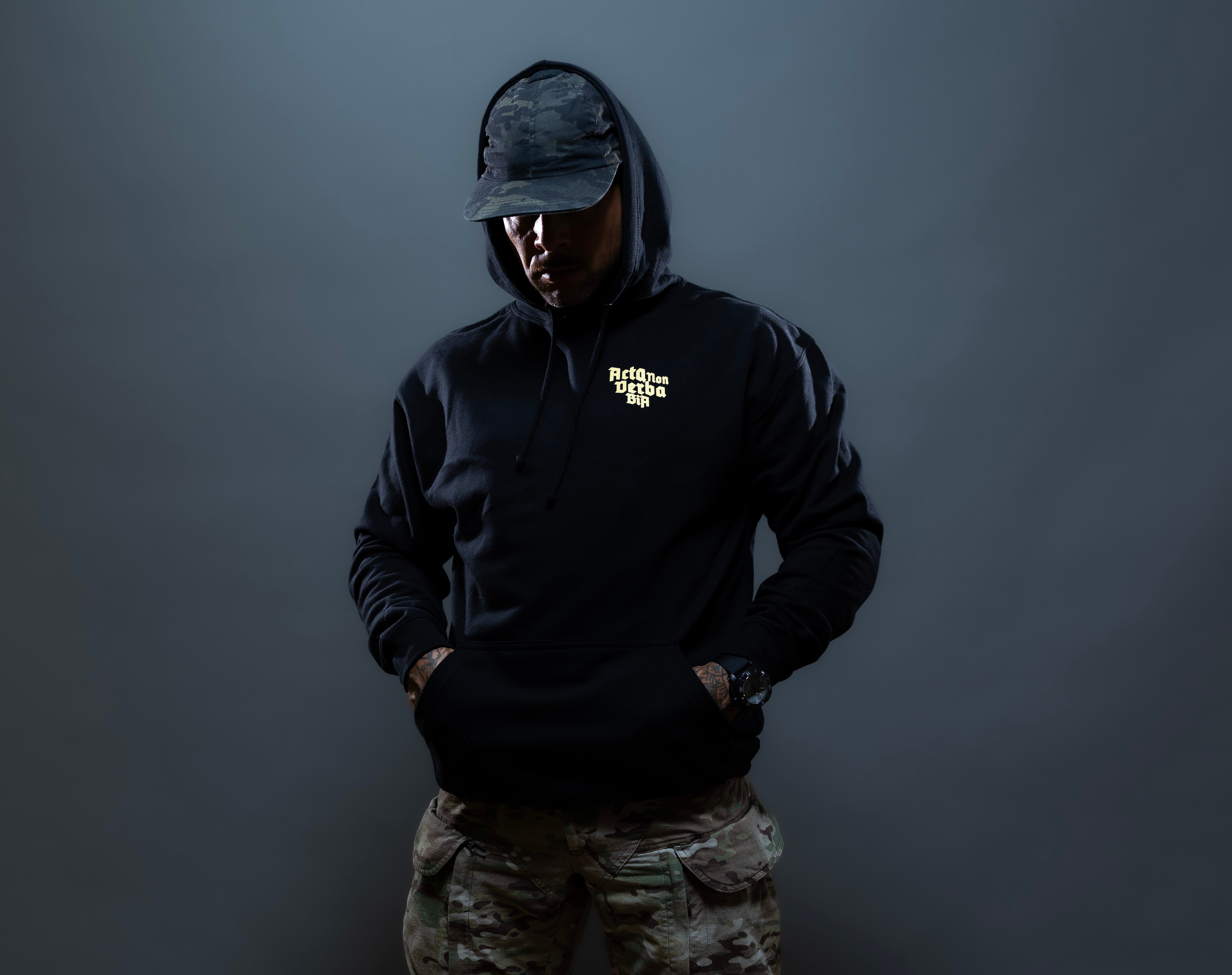 Brothers in Arms Acta Non Verba Hoodie - Black