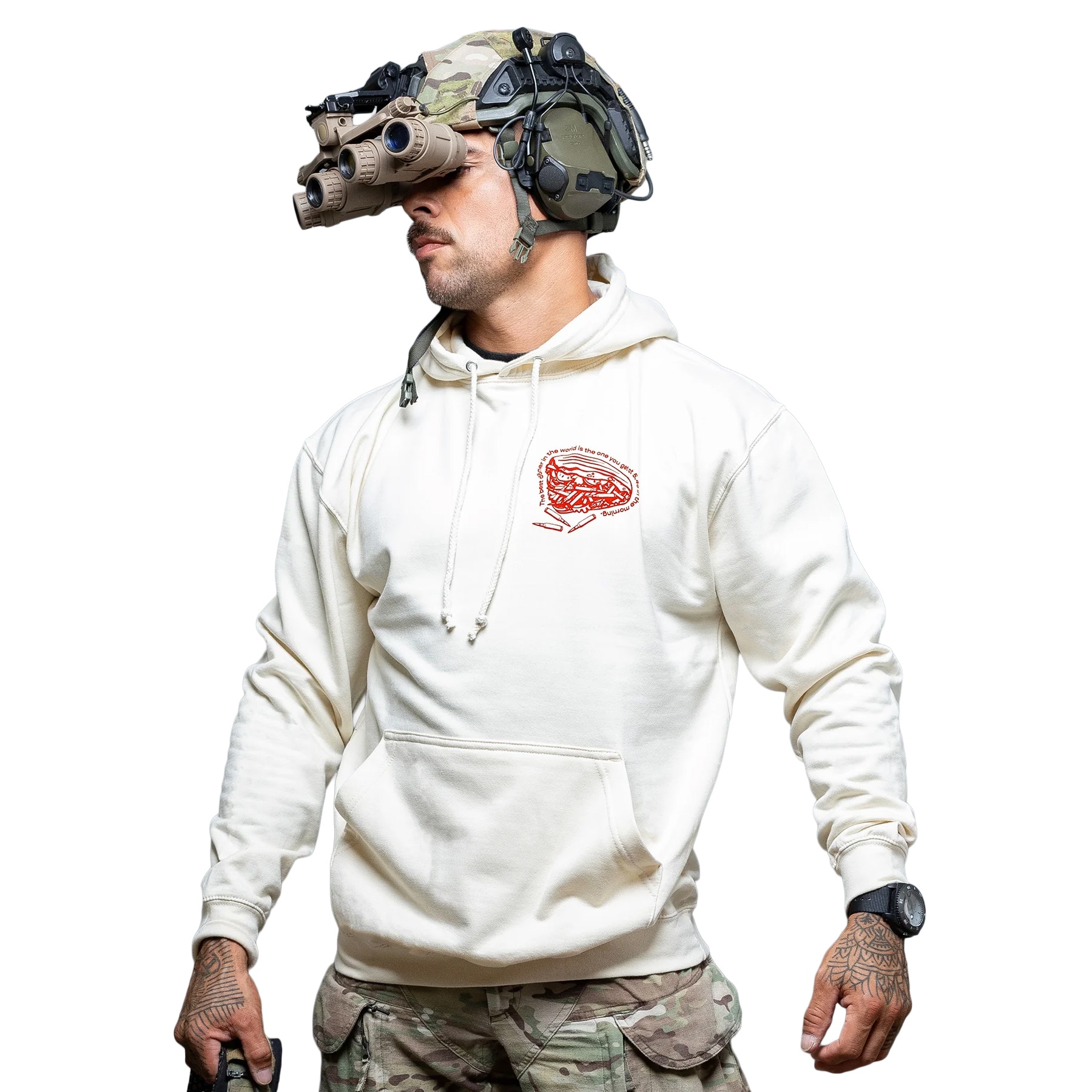 Brothers in Arms Doner Kalash Hoodie - Cream