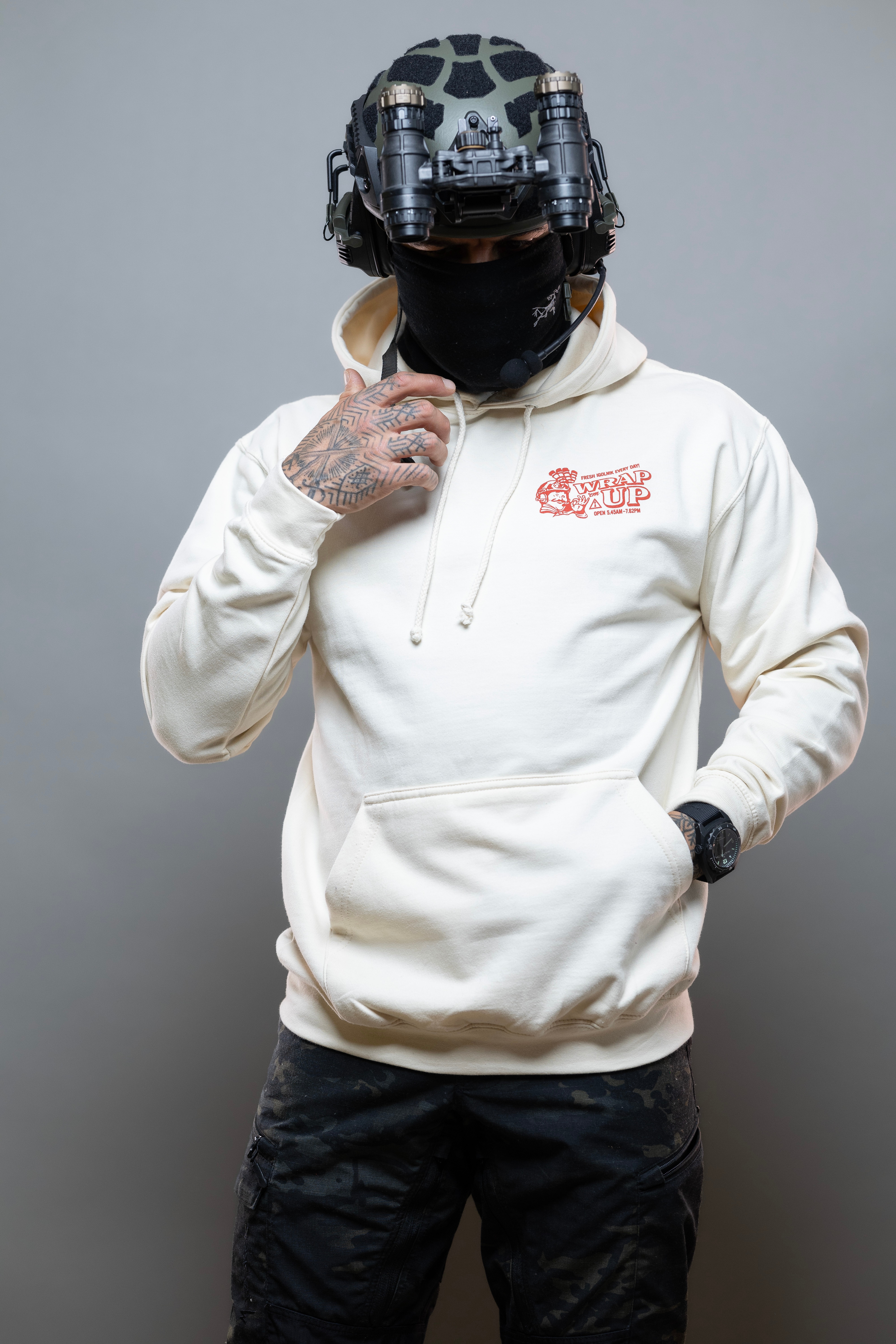 Bluza Brothers in Arms Döner Kalash Spicy Hoodie - Cream