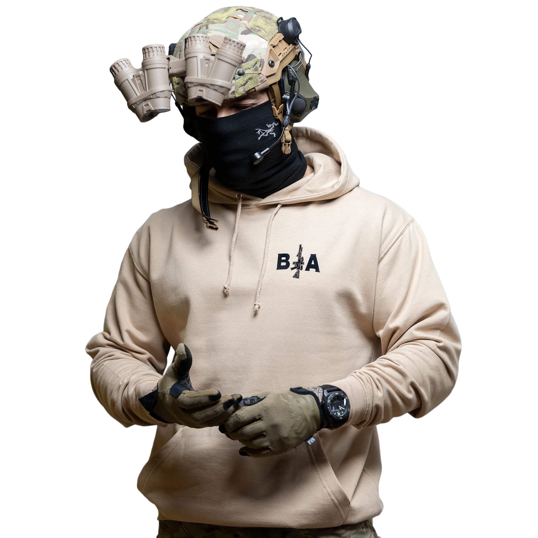 Brothers in Arms King of Spades Hoodie - Sand