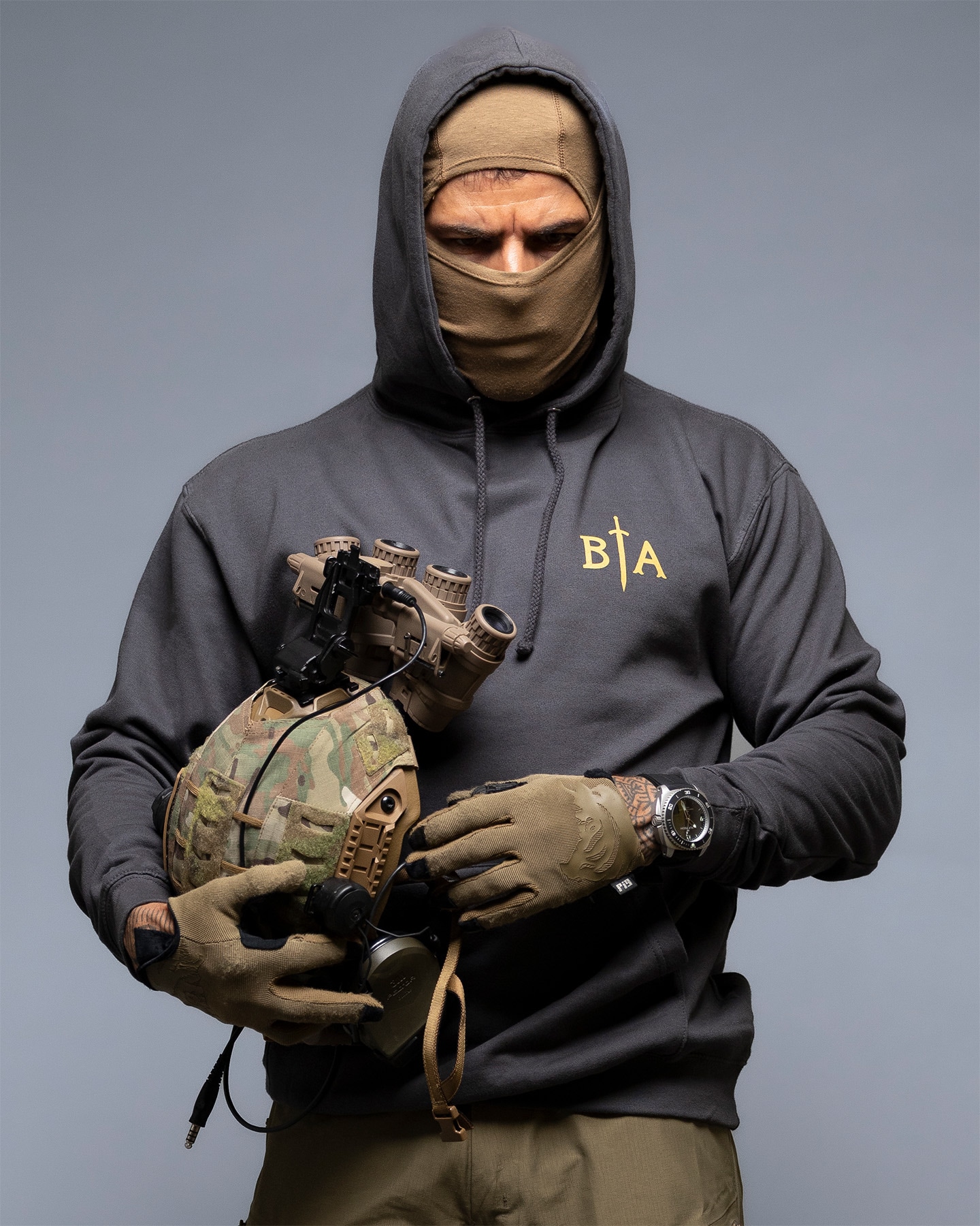 Bluza Brothers in Arms No Fear Hoodie - Steel Grey