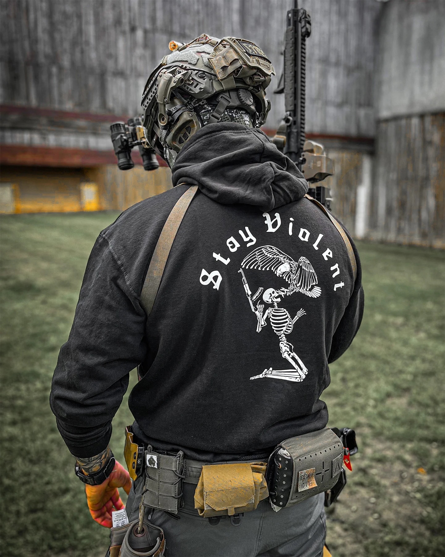 Bluza Brothers in Arms Stay Violent Hoodie - Black