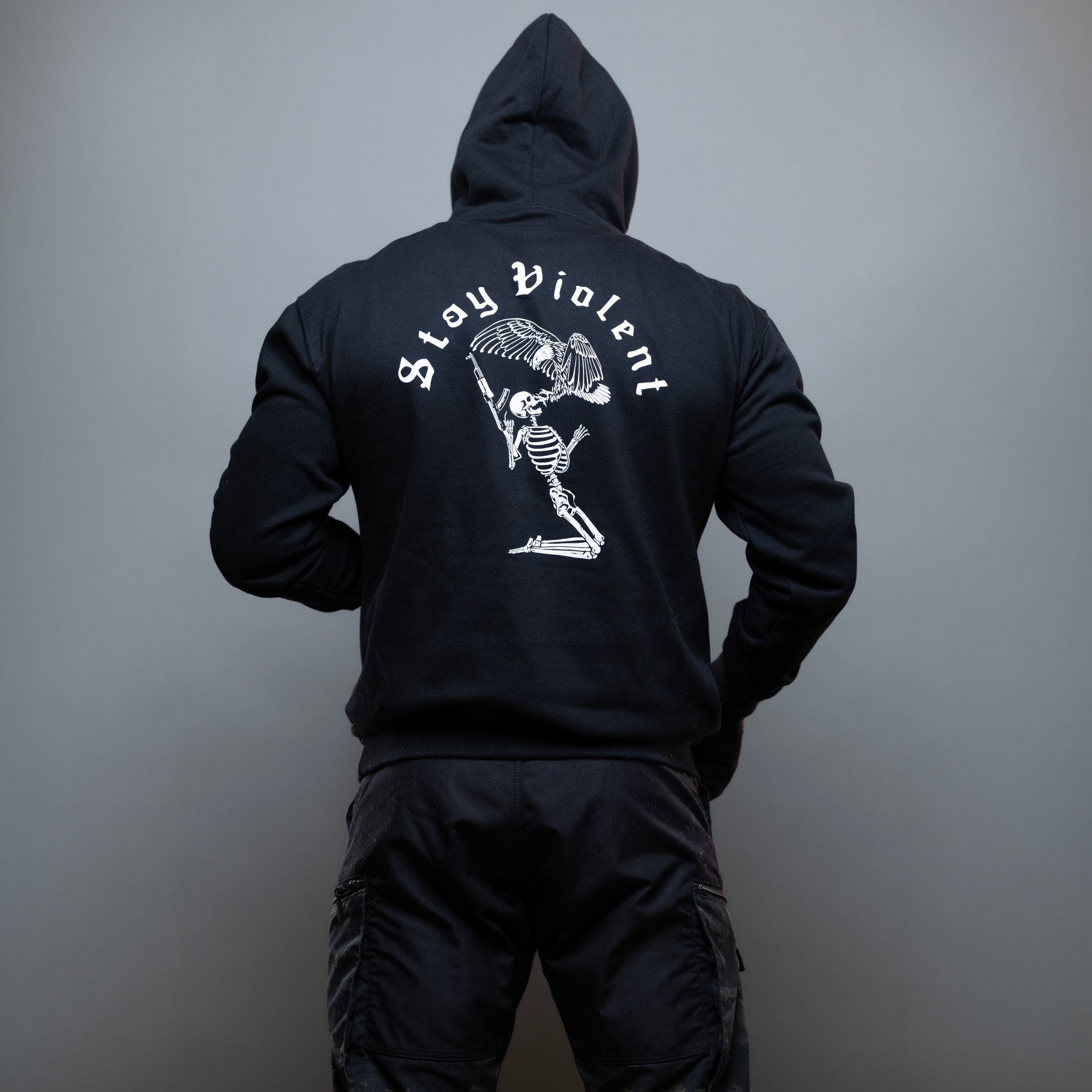 Bluza Brothers in Arms Stay Violent Hoodie - Black