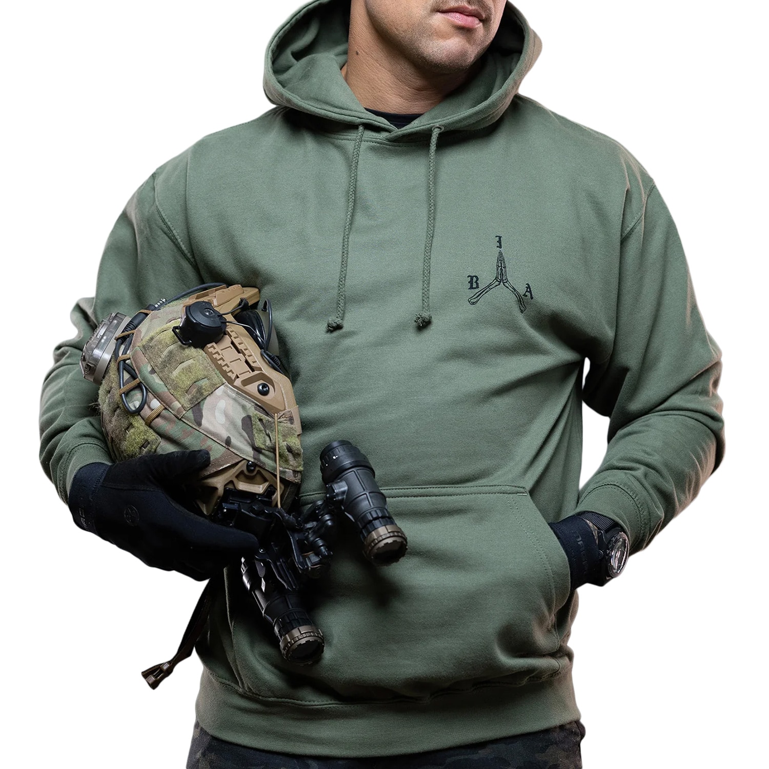 Bluza Brothers in Arms Stay Violent Hoodie - Olive