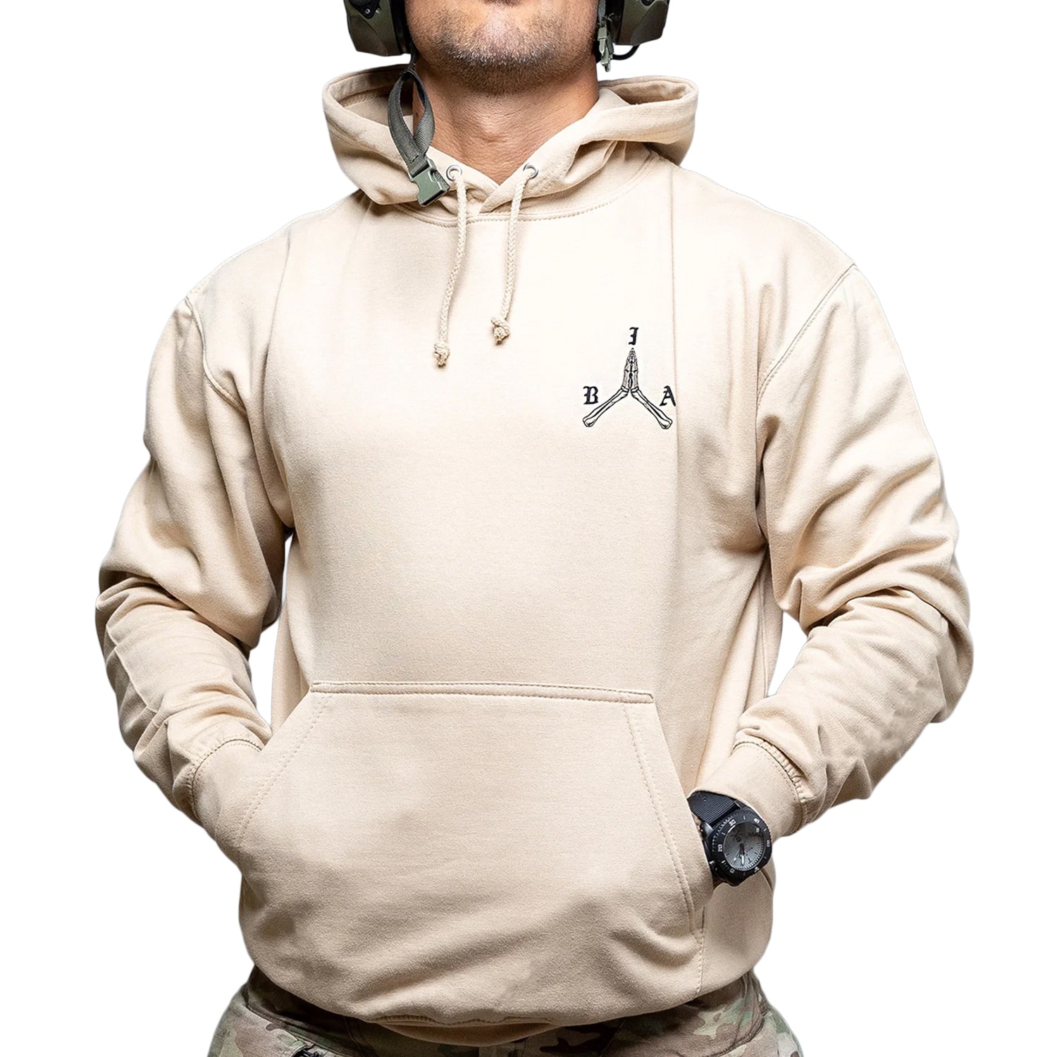 Bluza Brothers in Arms Stay Violent Hoodie - Sand