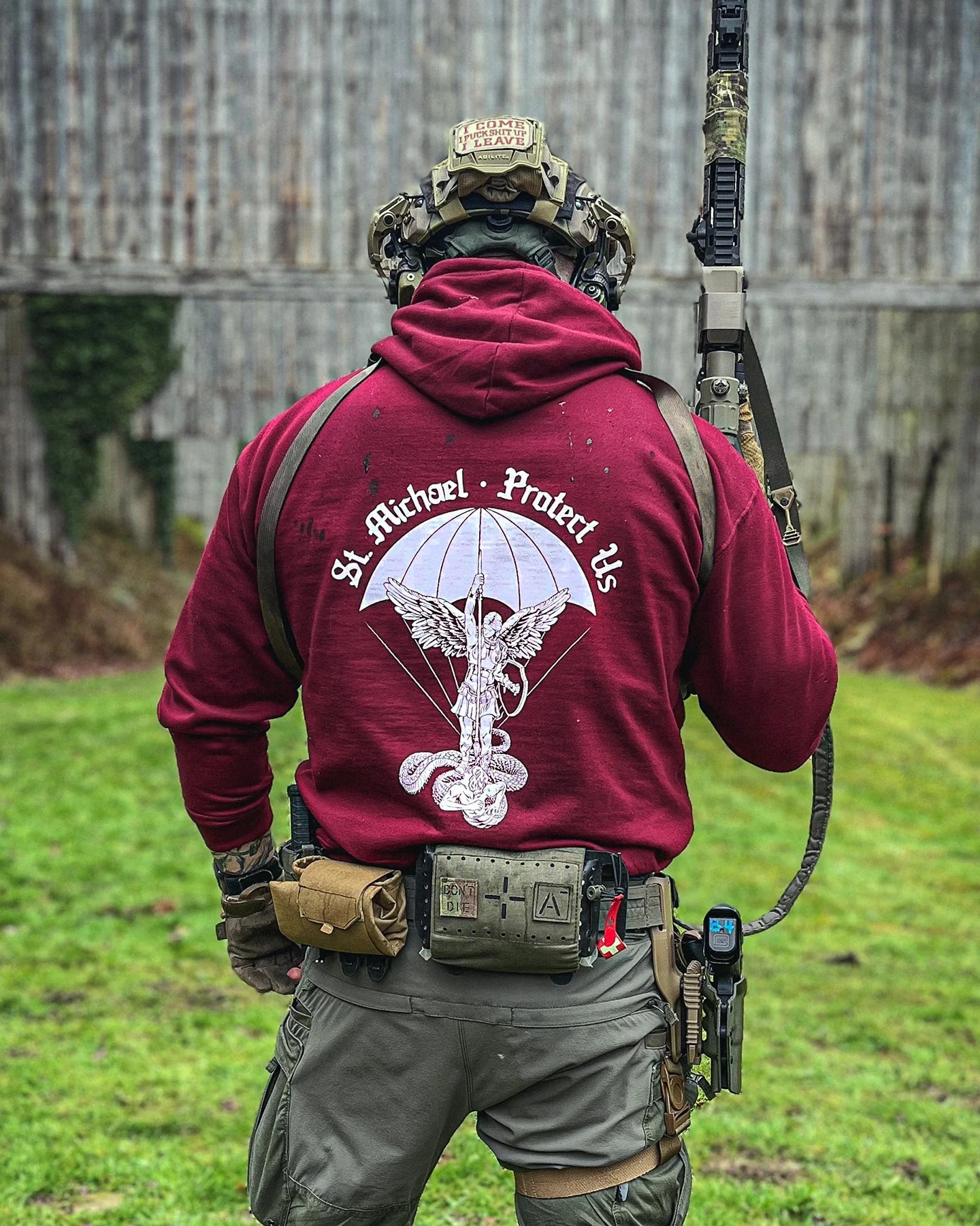 Bluza Brothers in Arms St. Michael Hoodie - Bordeaux