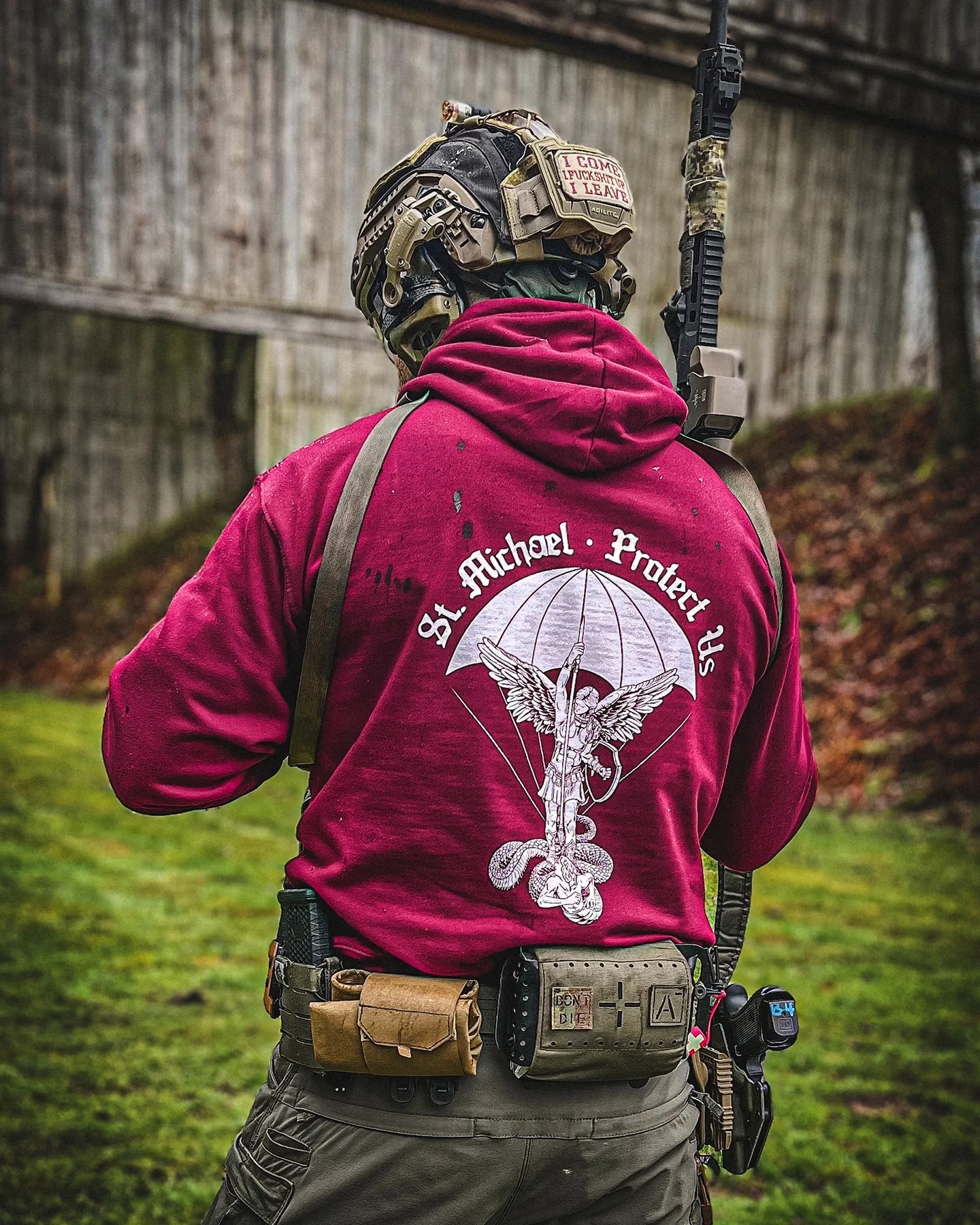 Bluza Brothers in Arms St. Michael Hoodie - Bordeaux