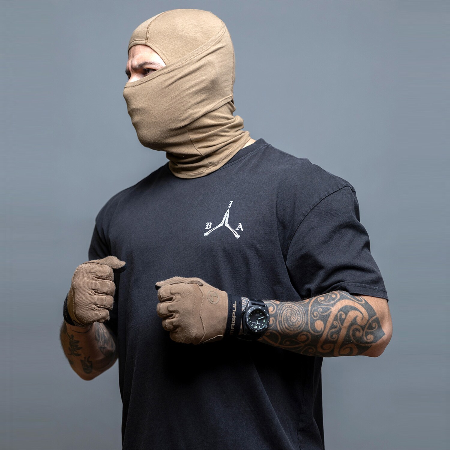 Футболка Brothers In Arms Stay Violent Oversized - Black