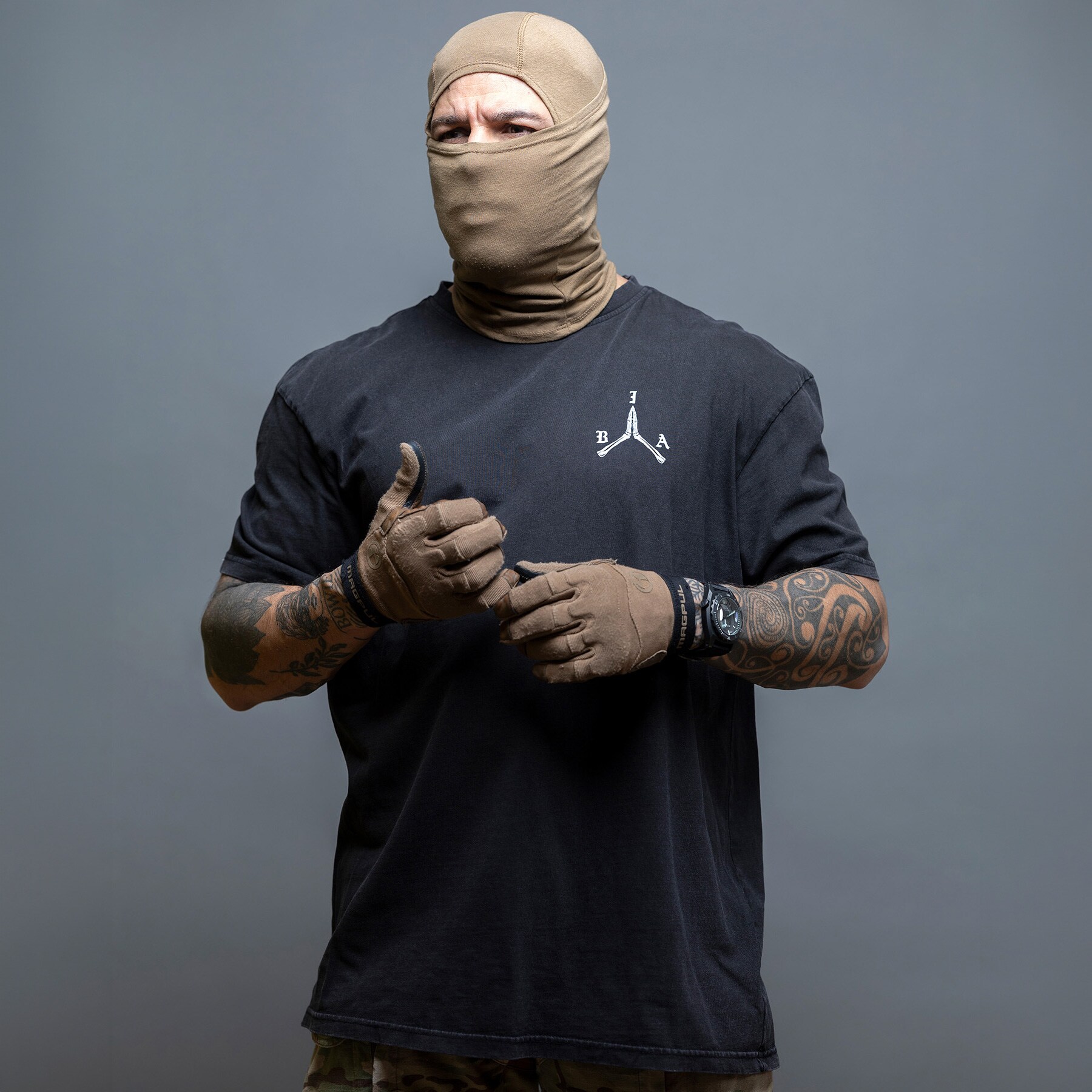 Футболка Brothers In Arms Stay Violent Oversized - Black